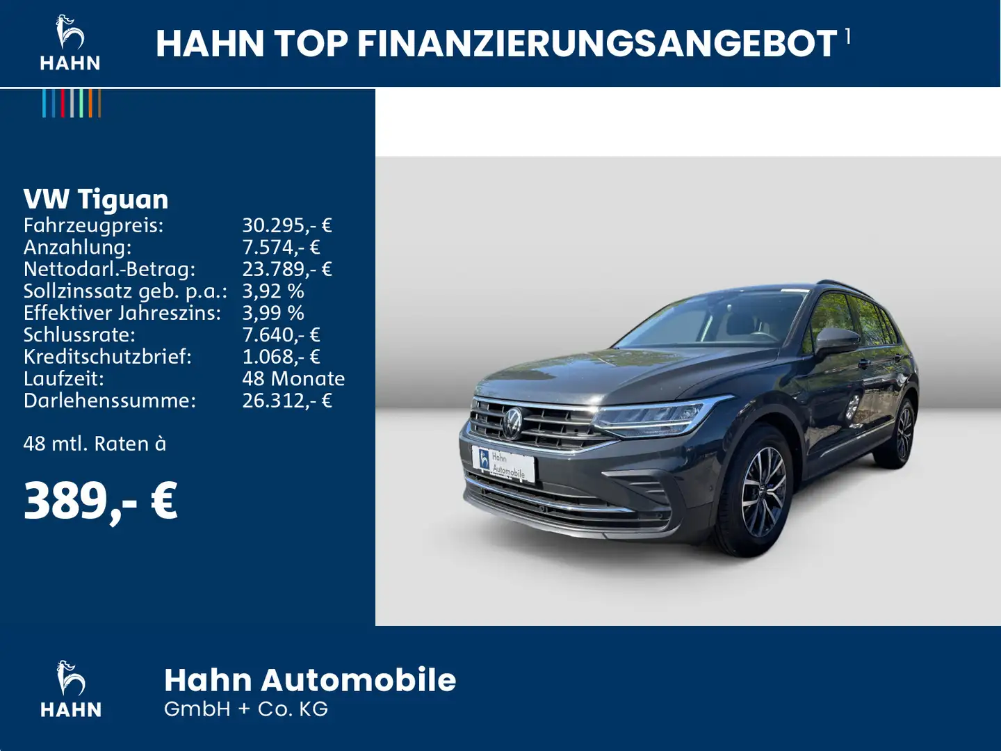Volkswagen Tiguan Life 2.0TDI LED Navi Spurh App-Connect Grau - 2