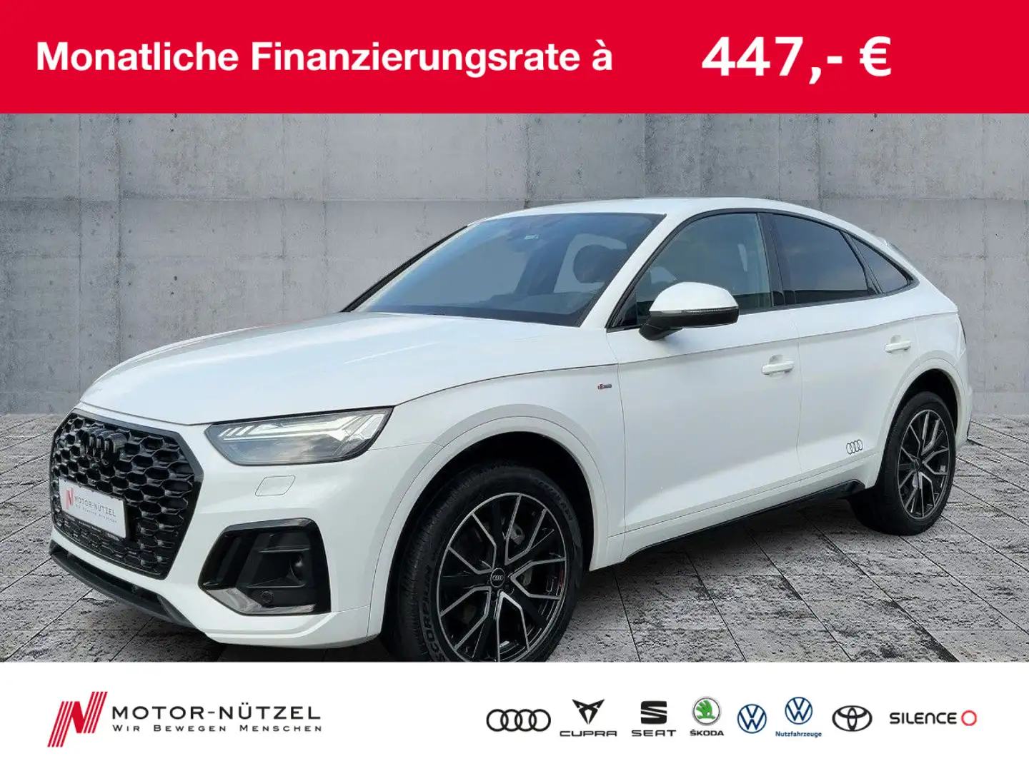 Audi Q5 40 TDI QU S-LINE MATRIX+NAV+RFK+ACC Weiß - 1