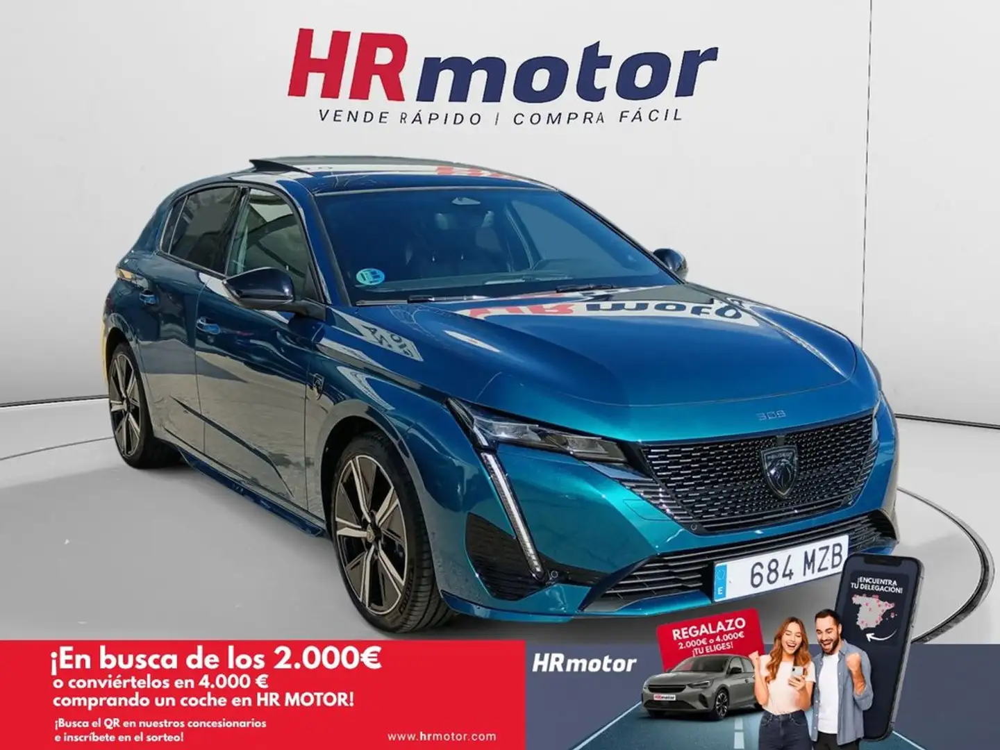 Peugeot 308 Hybrid GT Bleu - 1