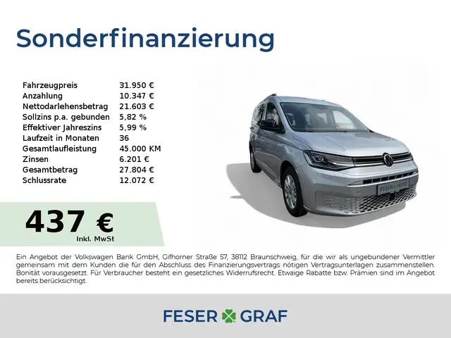 Volkswagen Caddy Life 2.0 TDI LED/Cool & Sound/App Connect