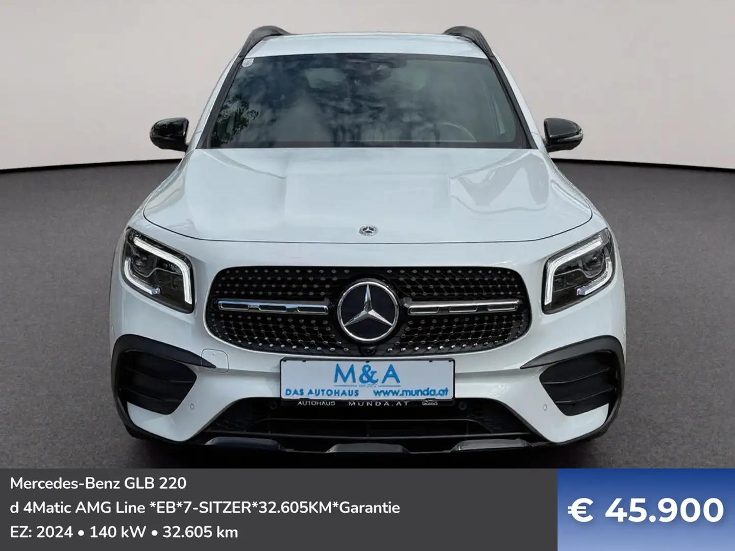 Mercedes-Benz GLB 220 d 4Matic AMG Line *EB*7-SITZER*32.605KM*Garantie Weiß - 2