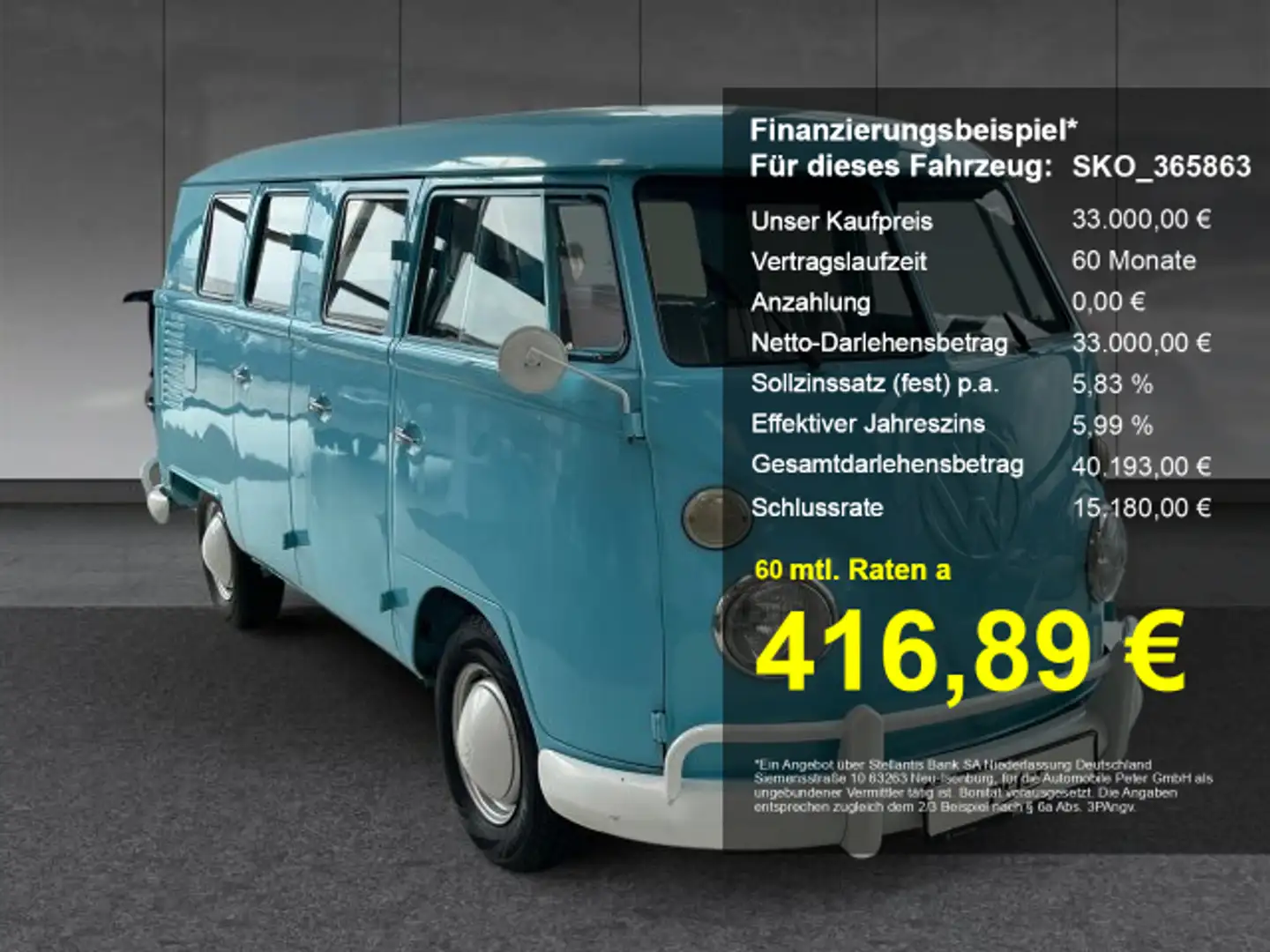 Volkswagen T1 T1 KOMBI *9 SITZER*LEDER*6-TÜRER Blau - 1