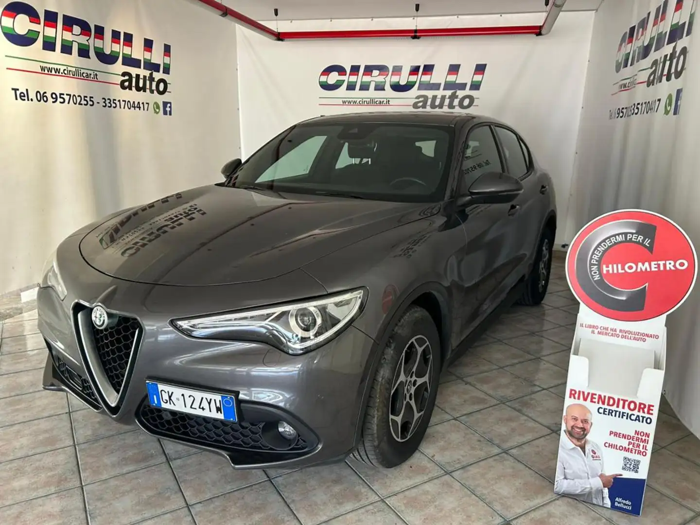 Alfa Romeo Stelvio 2.2 Turbodiesel 190 CV AT8 Q4 Super Business Gris - 1