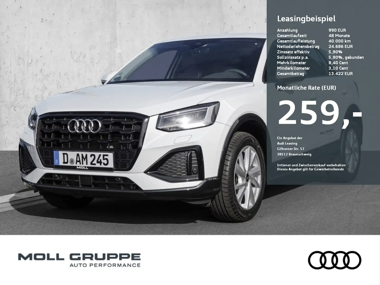 Audi Q2 advanced 35 TFSI 110(150)  S tronic LM PDC Weiß - 1
