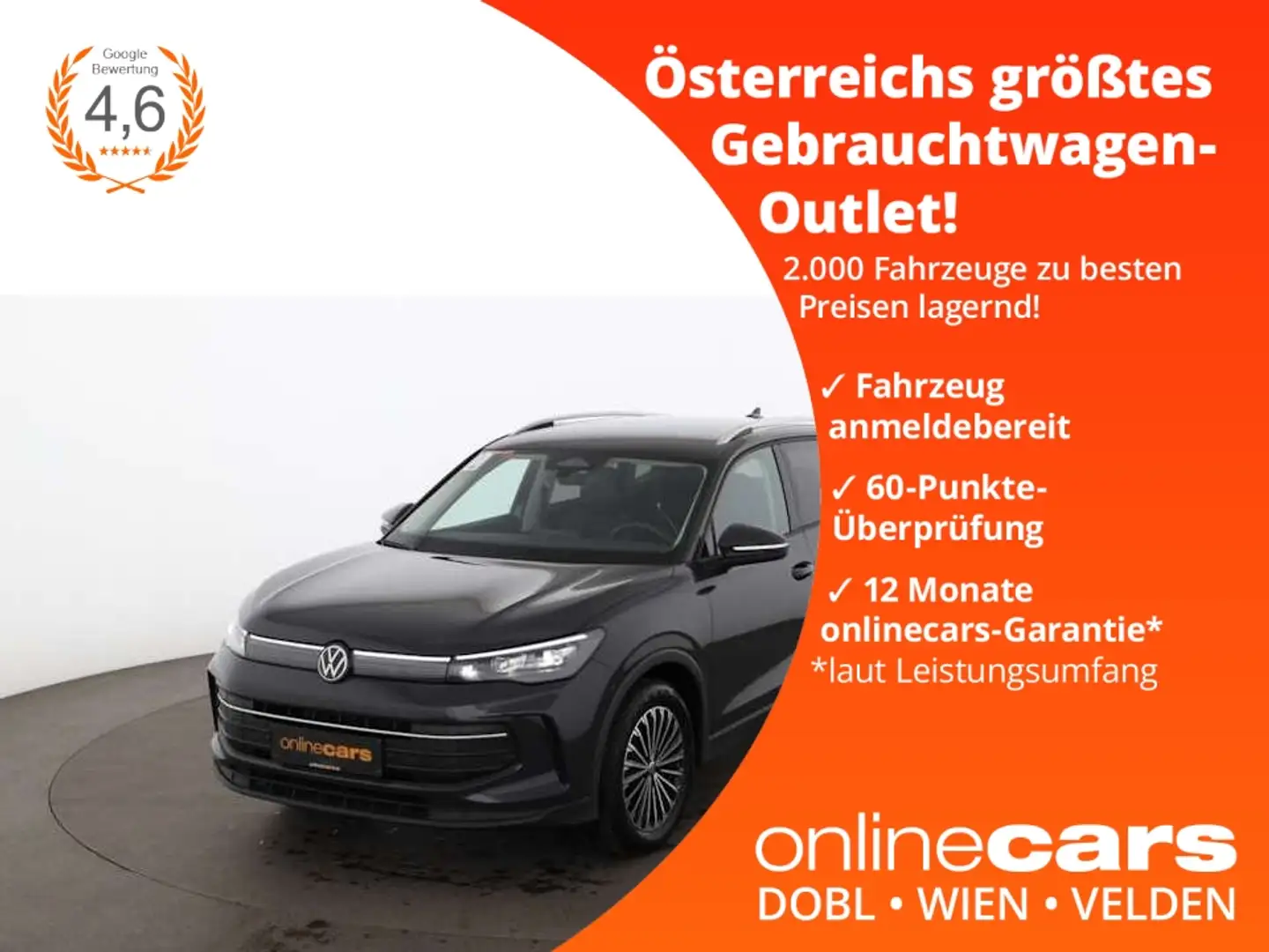 Volkswagen Tiguan 1.5 eTSI Life Aut LED AHK RADAR NAVI R-CAM Grau - 1