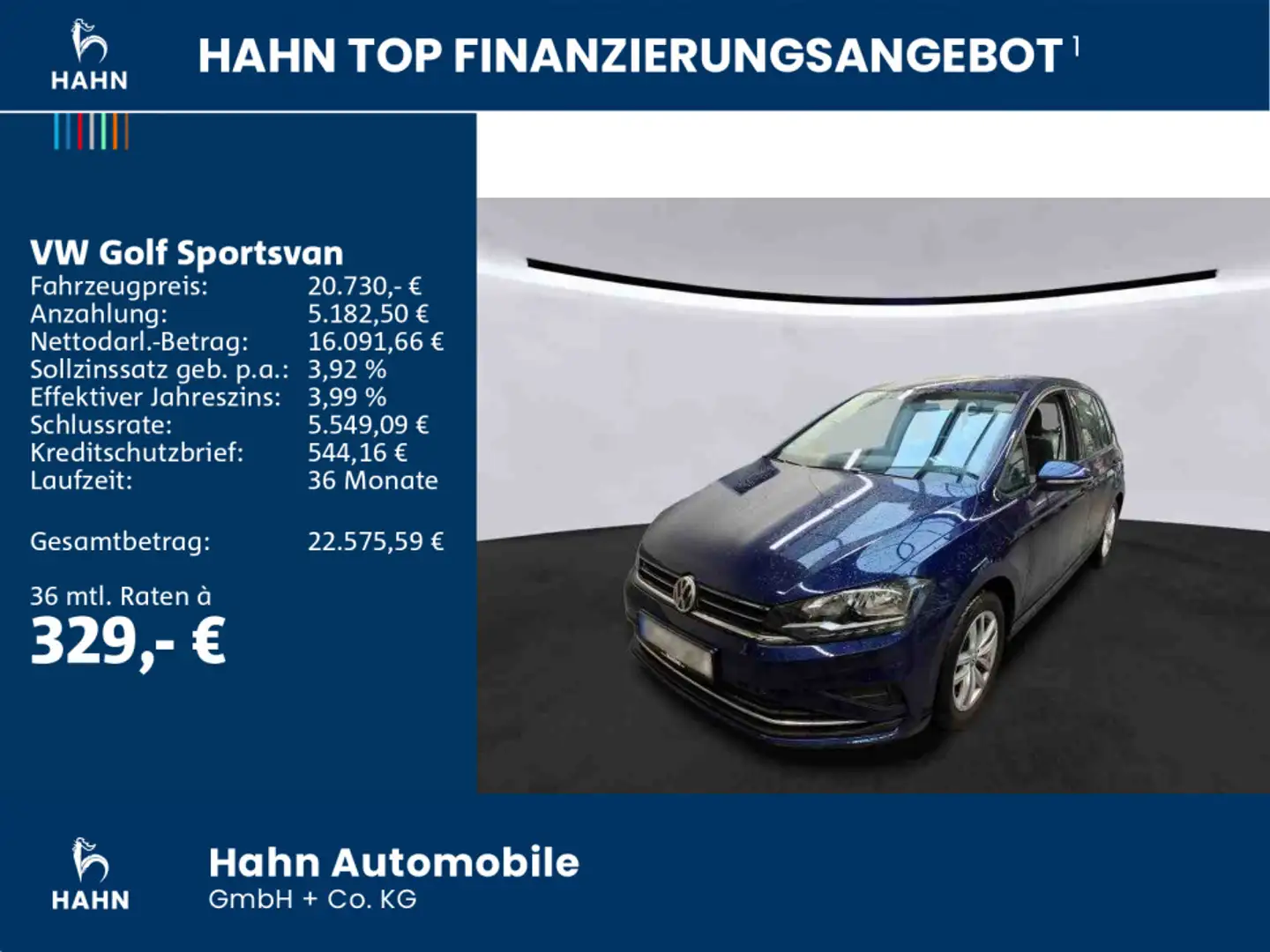 Volkswagen Golf Sportsvan Golf VII Sportsvan 1.5TSI DSG Comfortline Standh Bleu - 2