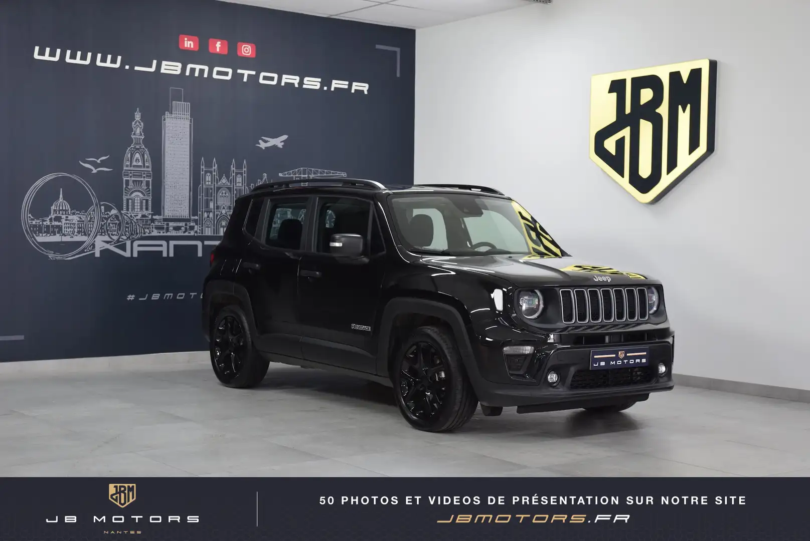 Jeep Renegade 1.5 Turbo T4 130 ch BVR7 e-Hybrid Summit Negro - 1