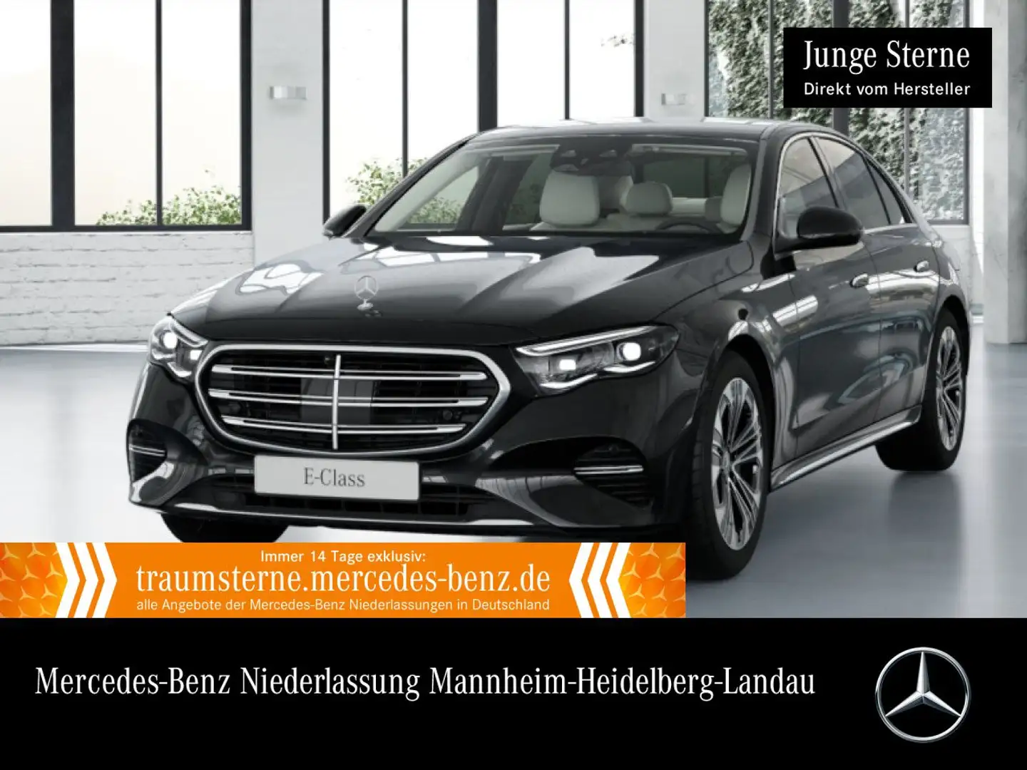 Mercedes-Benz E 300 de 4M Hybrid Fahrass 360° Burmester Distr. Negro - 1