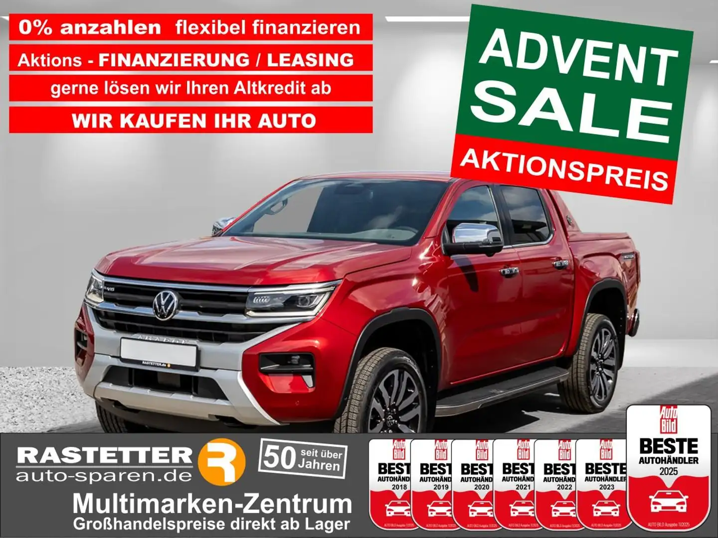 Volkswagen Amarok 3.0 TDI Aventura 21Z+AHK+Leder+Harman+Matrix+Navi+ Rouge - 1