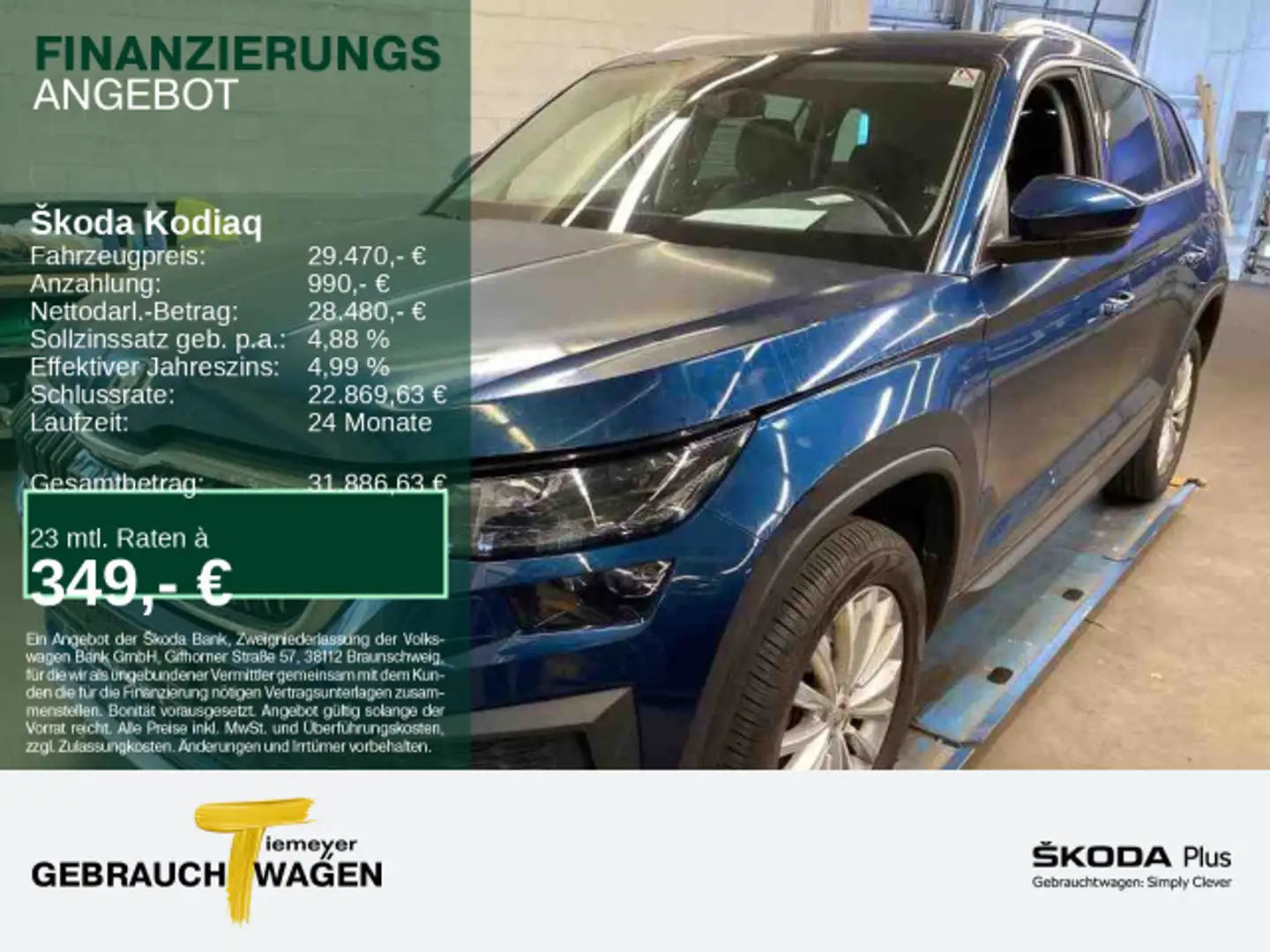 Skoda Kodiaq 2.0 TDI DSG STYLE TEILLEDER ASSIST KAMERA Bleu - 1