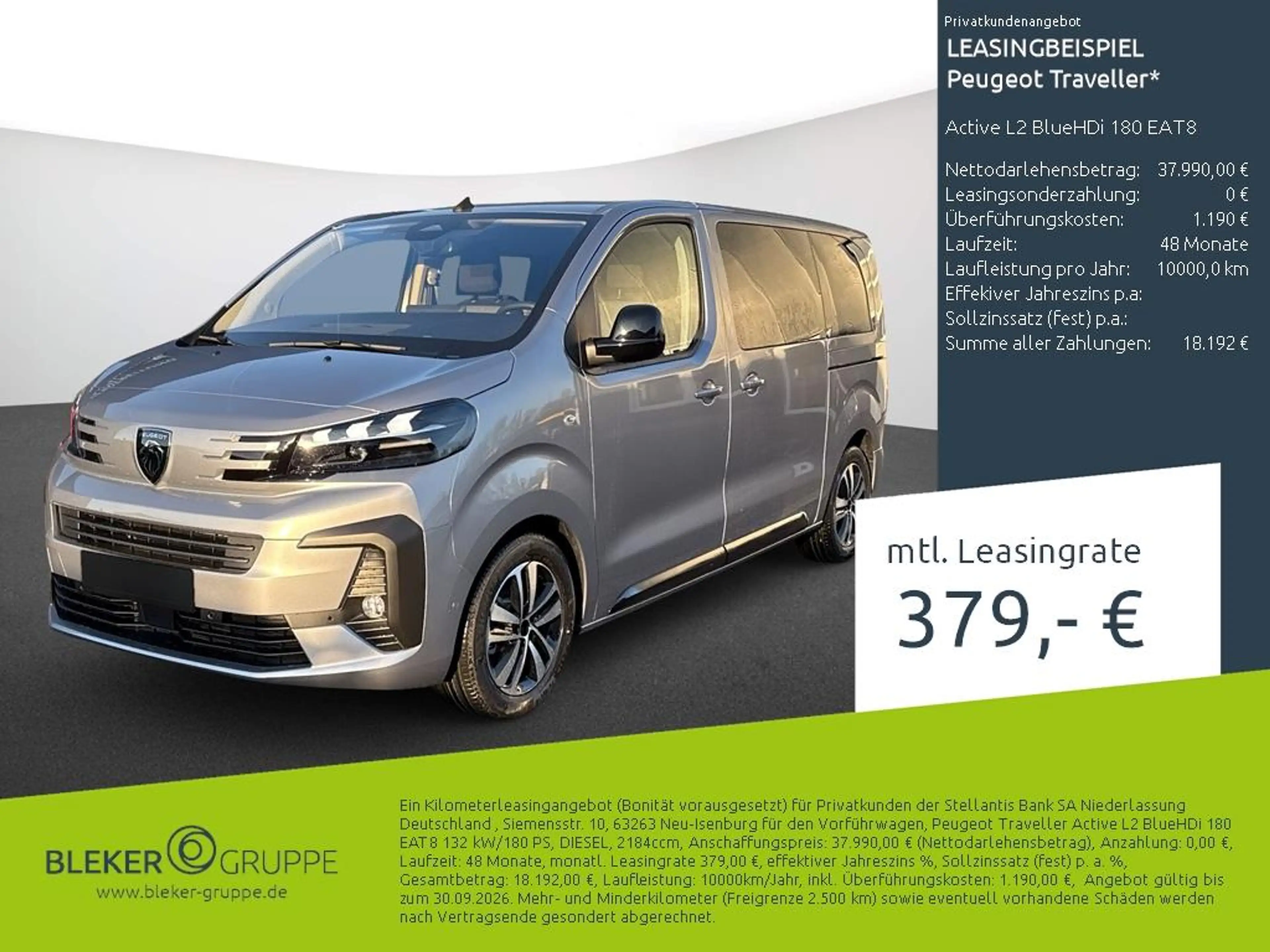 Peugeot Traveller Active L2 BlueHDi 180 EAT8
