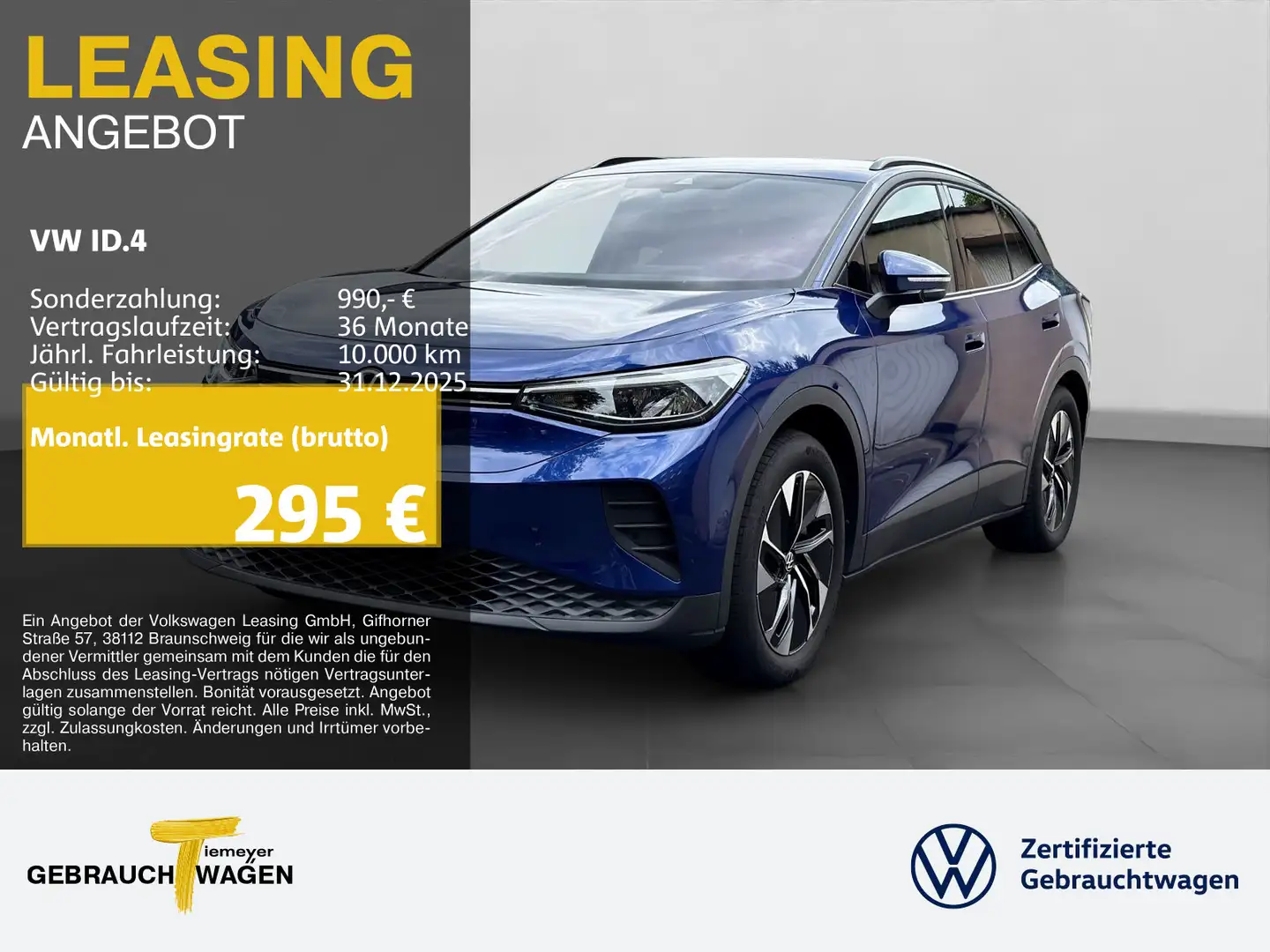 Volkswagen ID.4 PRO 286PS NAVI WÄRMEPUMPE TEILLEDER KAMERA Blu/Azzurro - 1
