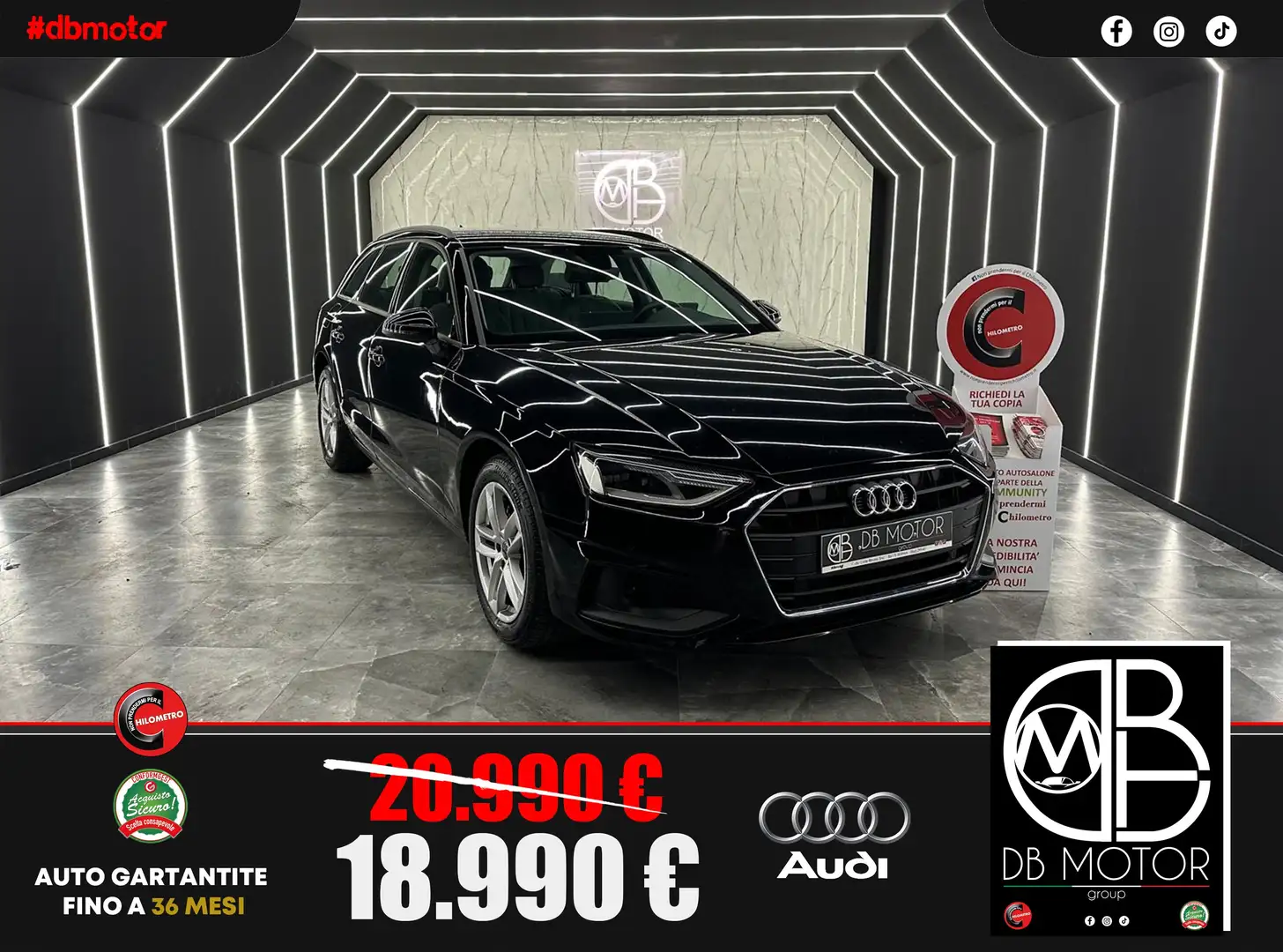 Audi A4 A4 Avant 30 2.0 tdi mhev Business 136cv s-tronic Nero - 1