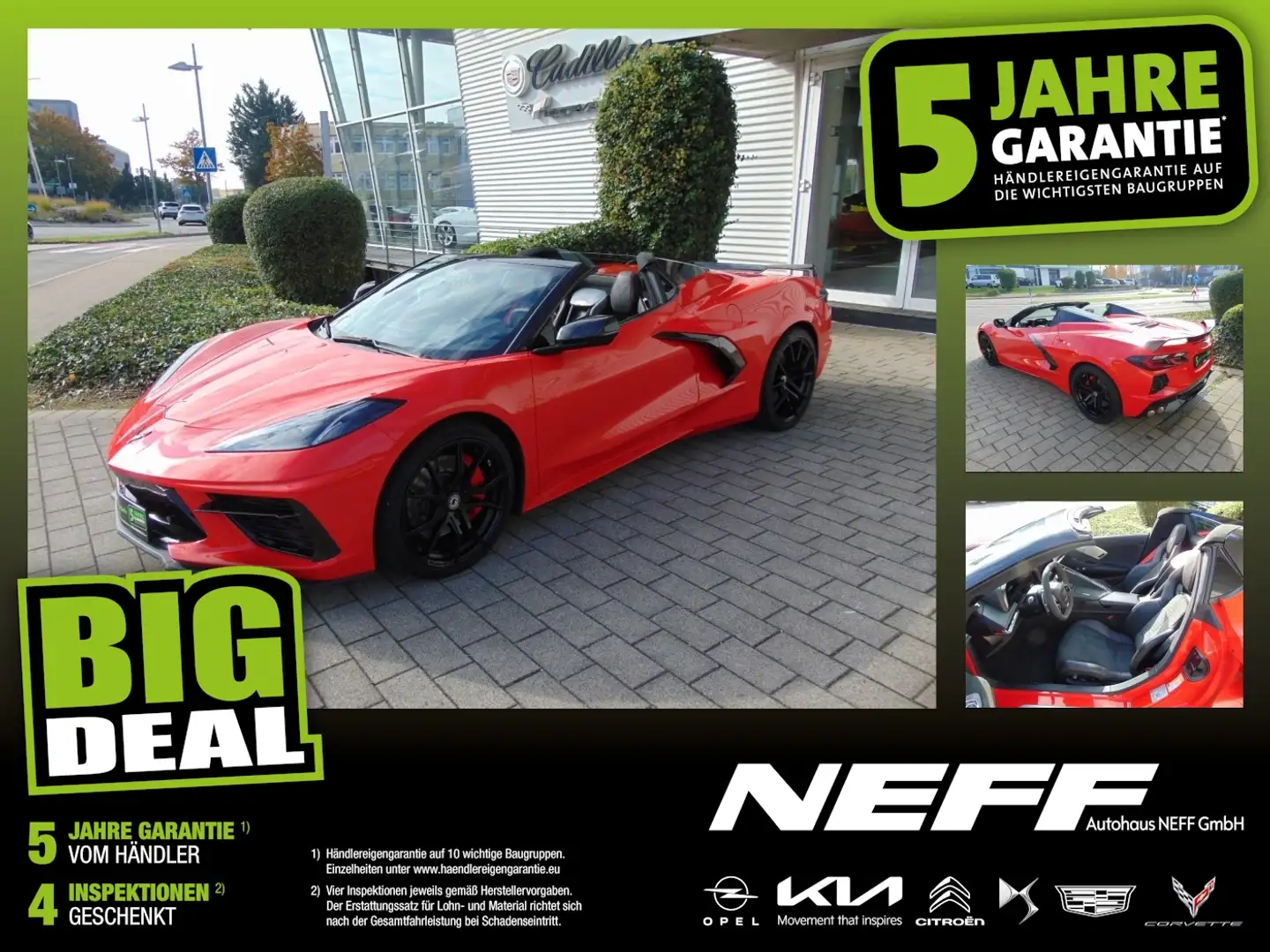 Corvette C8 Cabrio 3LT Europamodell Navigation Lift Rouge - 1