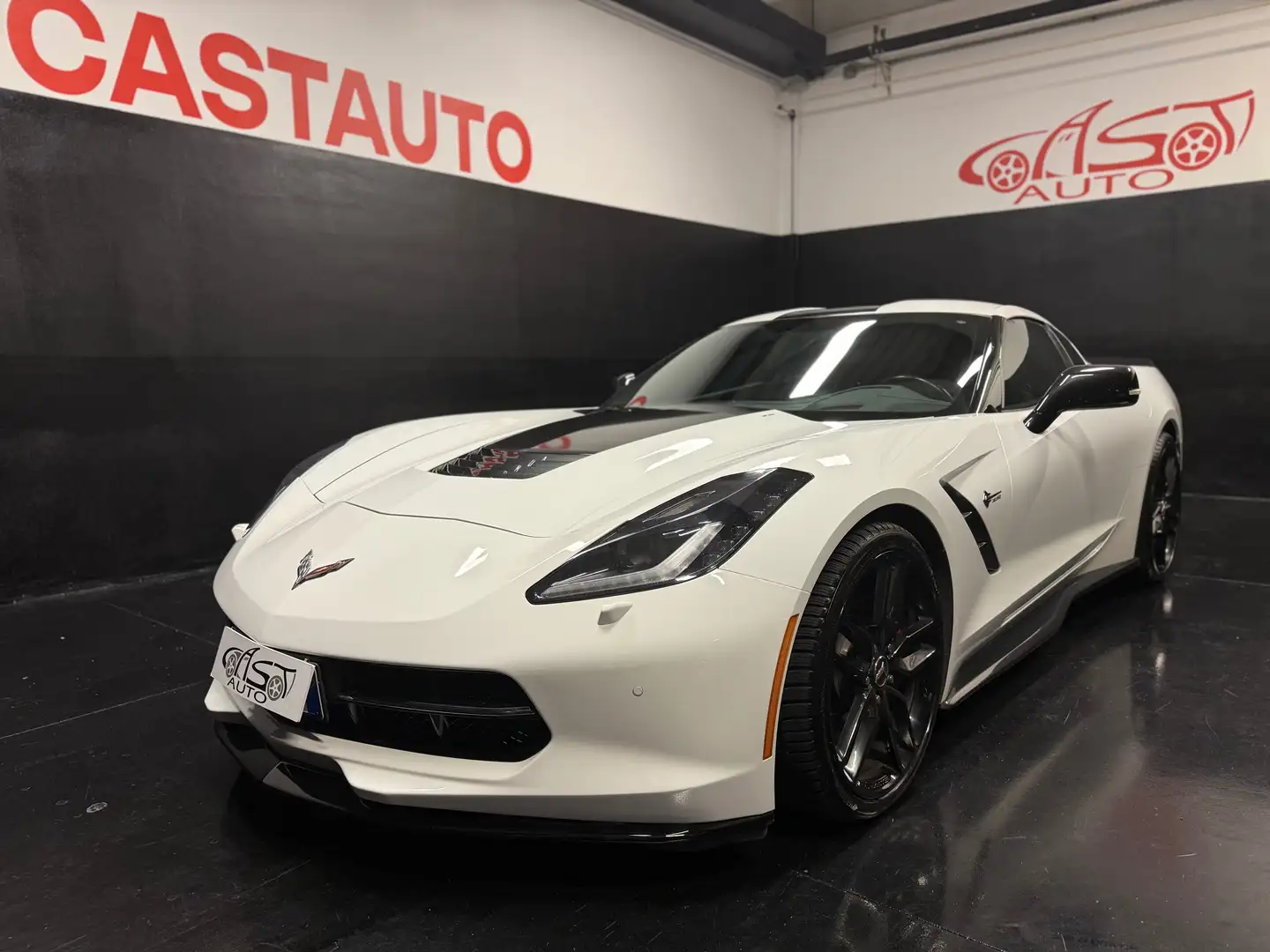Corvette C7 Z51 Stingray TARGA Coupe 6.2 V8 MANUALE PERMUTE Weiß - 2