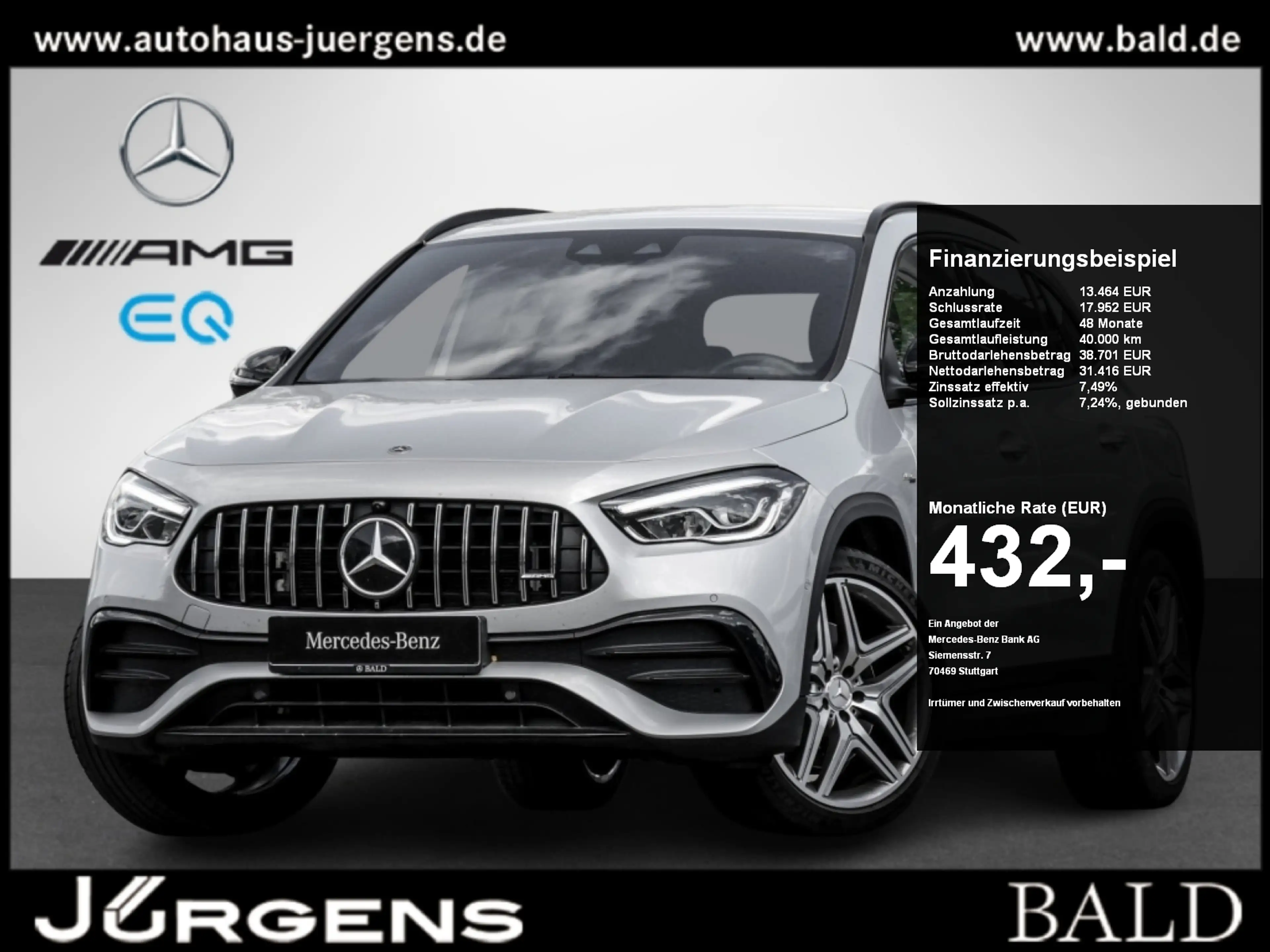 Mercedes-Benz A 35 AMG GL 4M AMG-Sport+Night+AHK+360+Cam+LED