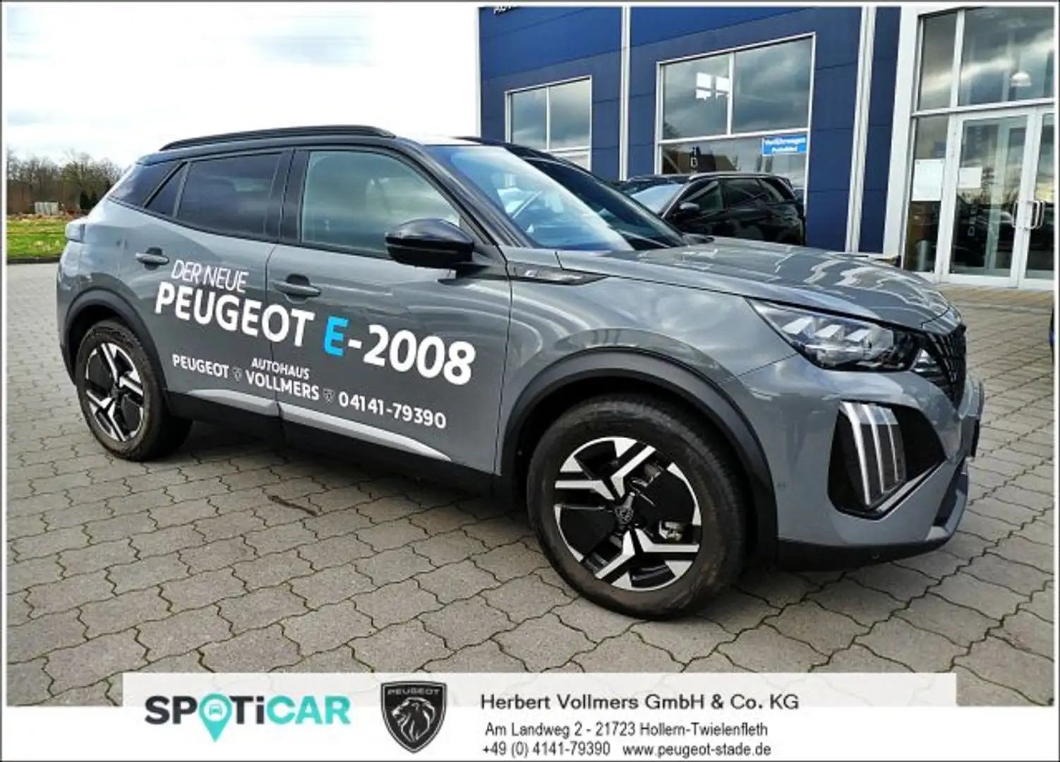 Peugeot 2008 Elektro 156 GT, 11 KW OBC 3-Phasig, Navi, el Sitze Grijs - 1