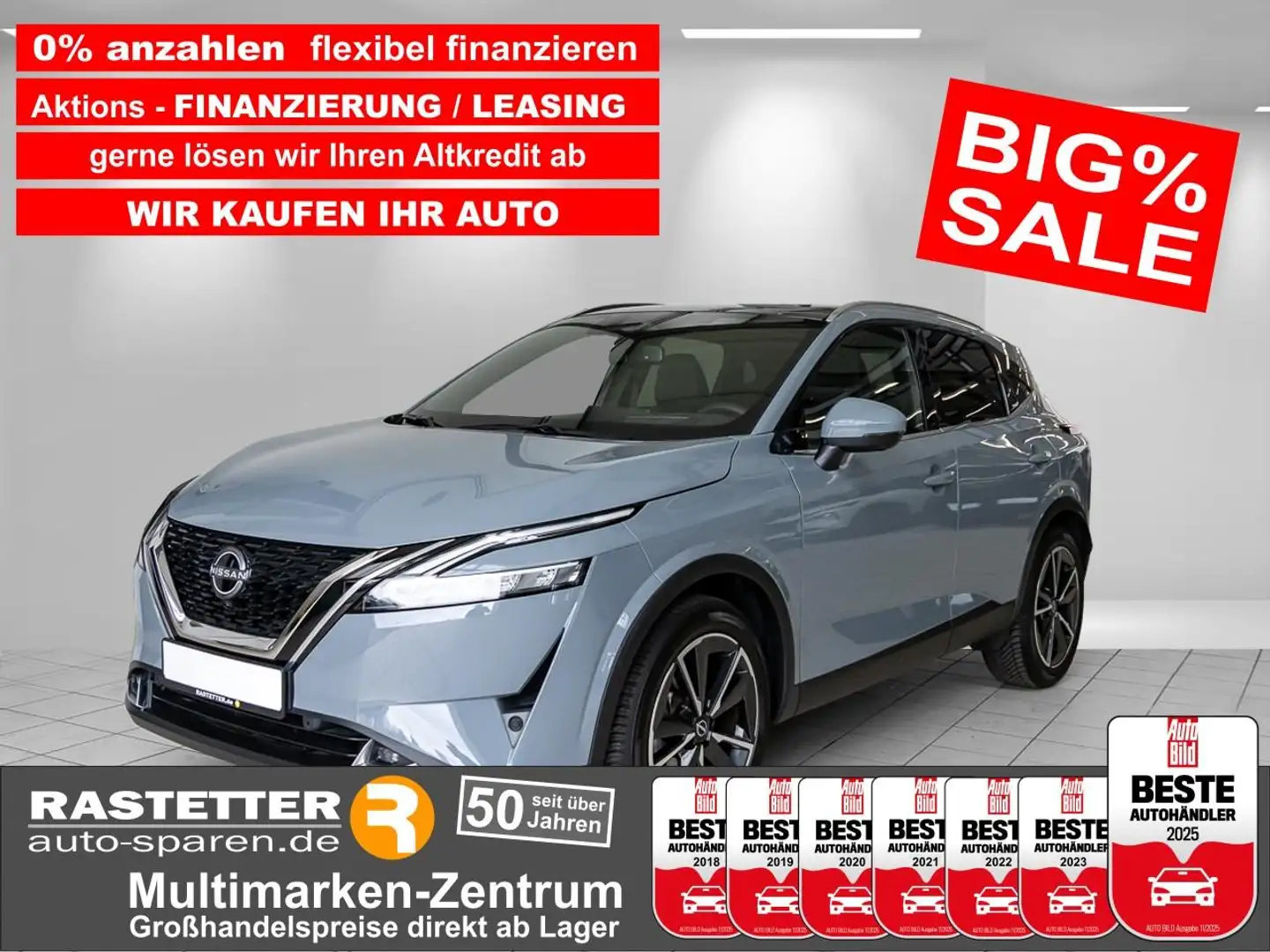 Nissan Qashqai Xtronic 4x4 tekna Pano+19Z+Design+Business+ProPilo Grigio - 1