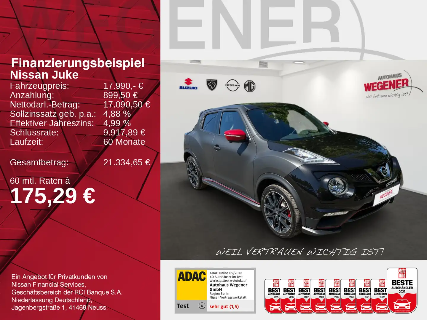 Nissan Juke Nismo RS 1.6 DIG-T CVT 4x4 Xenon Navi 360° Noir - 2