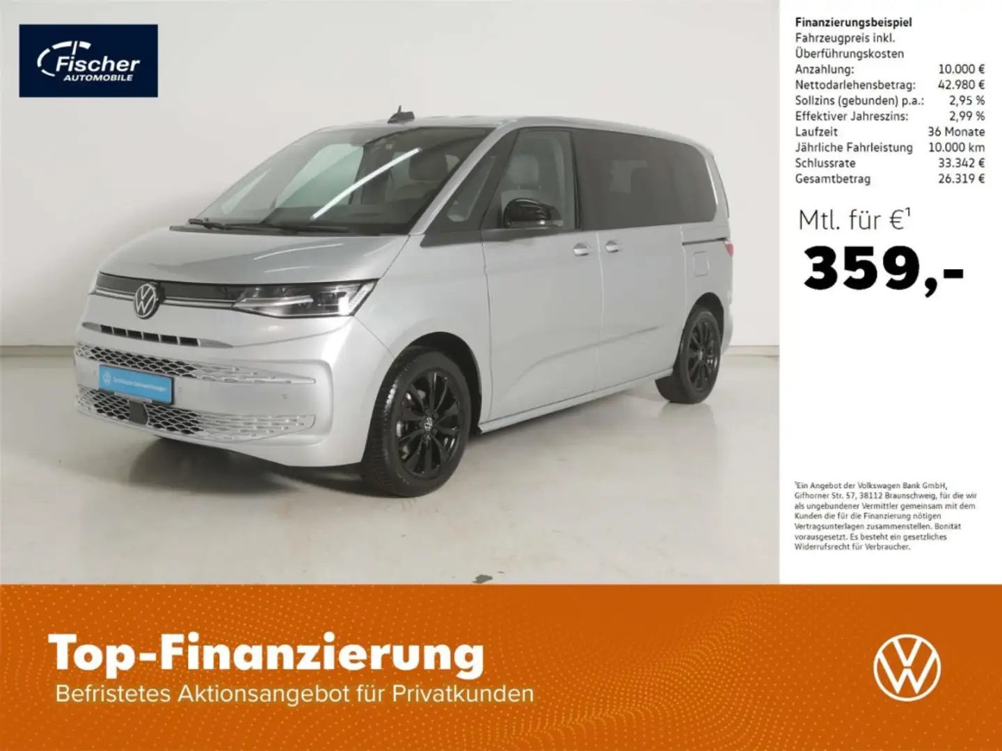 Volkswagen T7 Multivan KÜ 2.0 TDI Life DSG AHK/Matrix/NAV Silber - 1