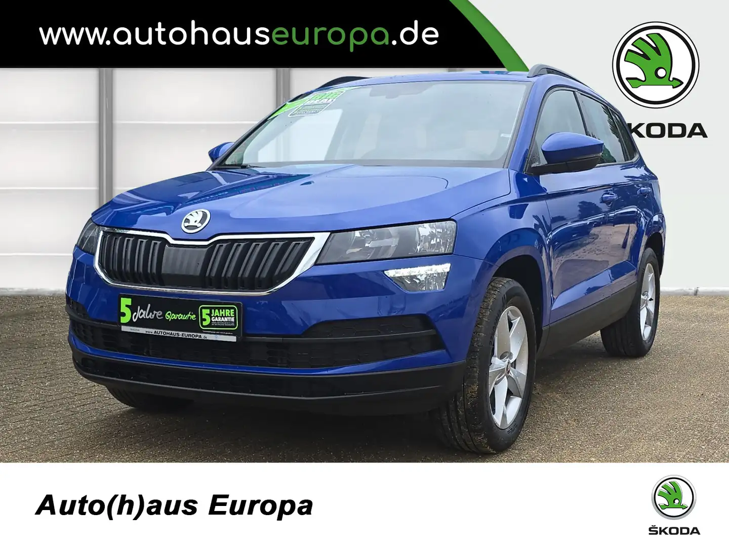 Skoda Karoq 2.0 TDI DSG 4x4 Ambition Navi Klima SmartLink eKla Blauw - 1