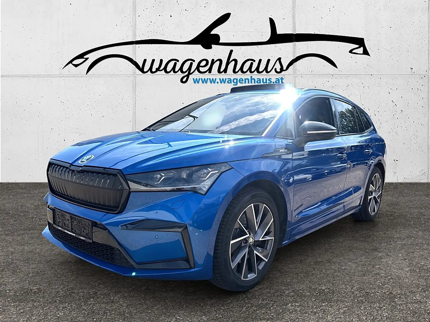 Skoda Enyaq iV 80 Sportline, SKY, ACC, AHV, Akku TEST Blau - 1
