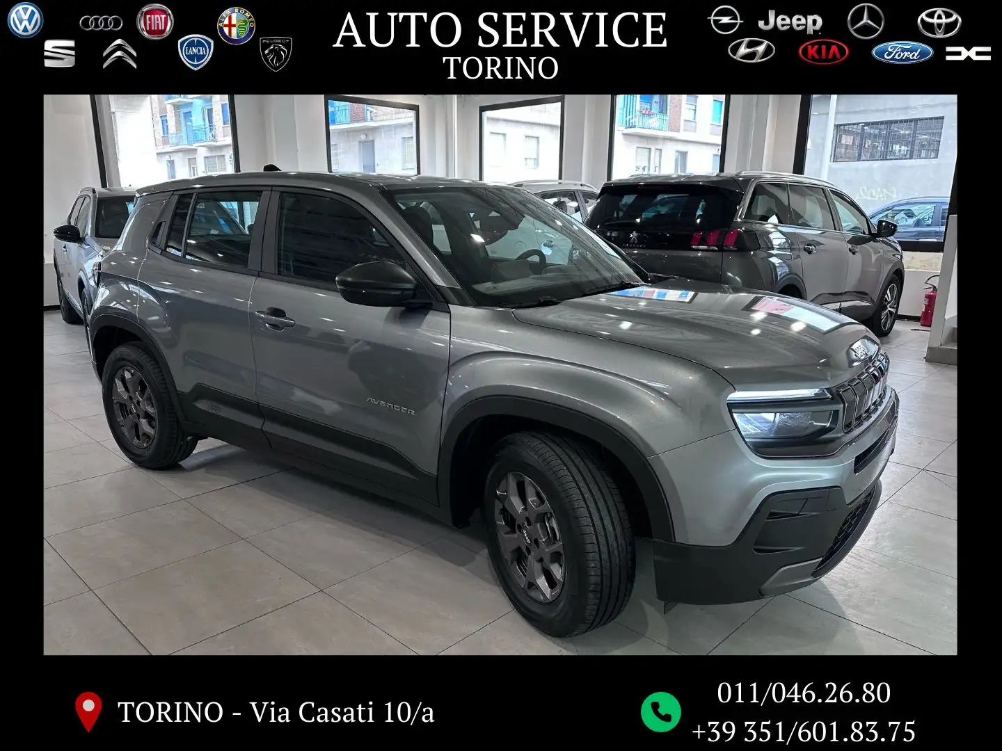 Jeep Avenger 1.2 turbo Longitude fwd 100cv PRONTA CONSEGNA Grijs - 1