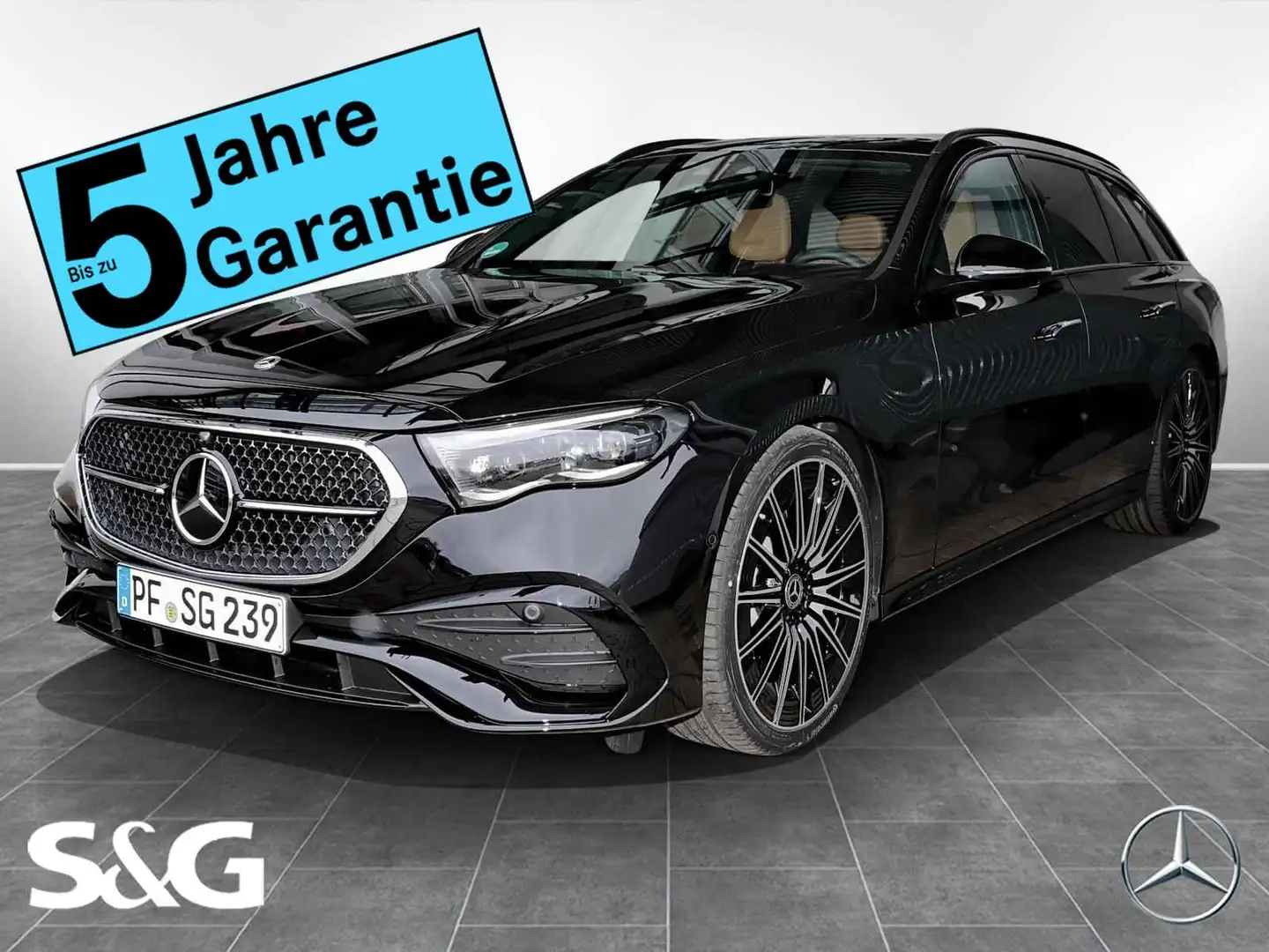 Mercedes-Benz E 450 4M T AMG Leder Braun+HUD+AHK+Pano+Standhz. Schwarz - 1