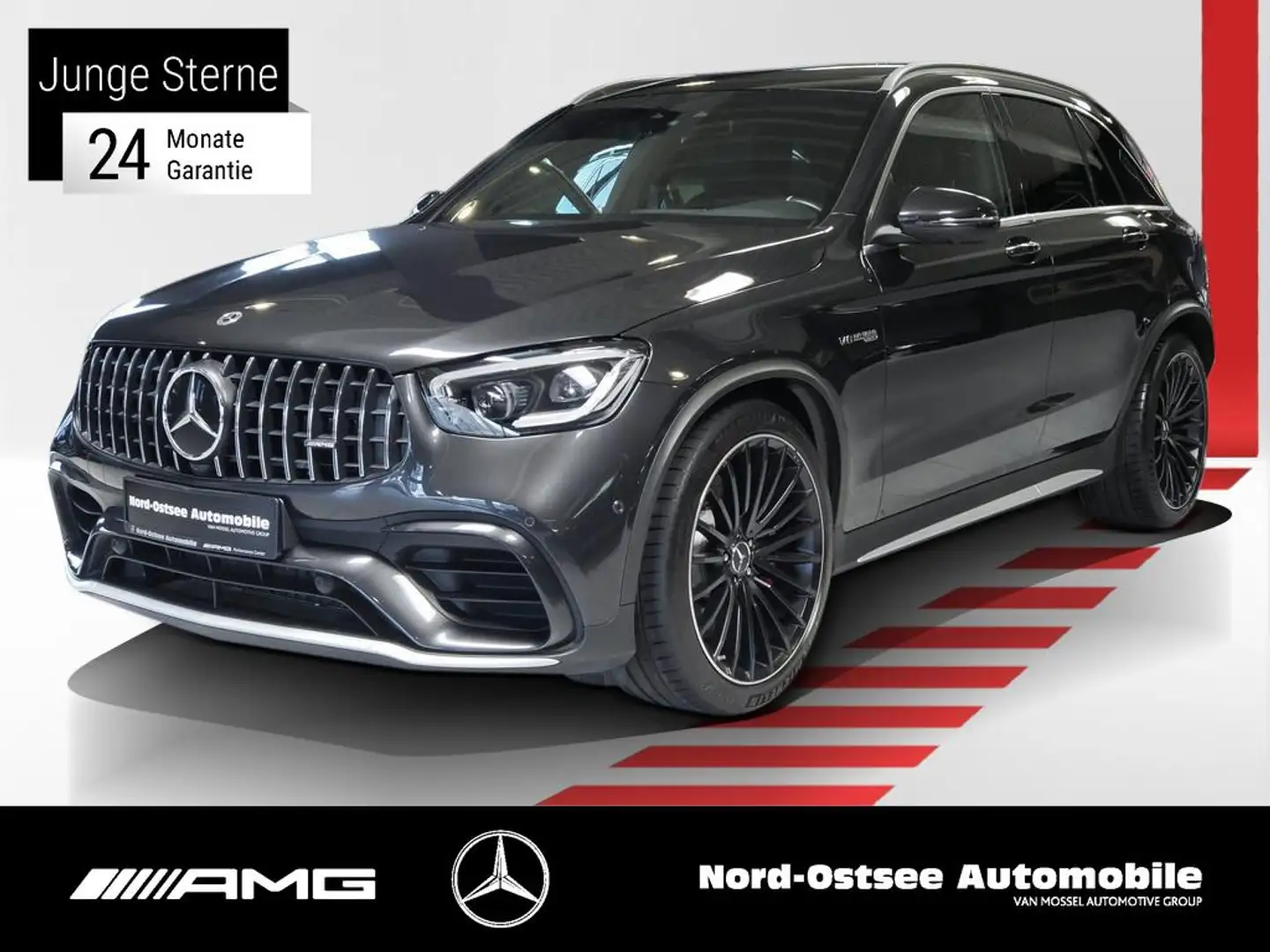 Mercedes-Benz GLC 63 AMG S 4M+ 360° Pano AHK Burmester HUD Gris - 1