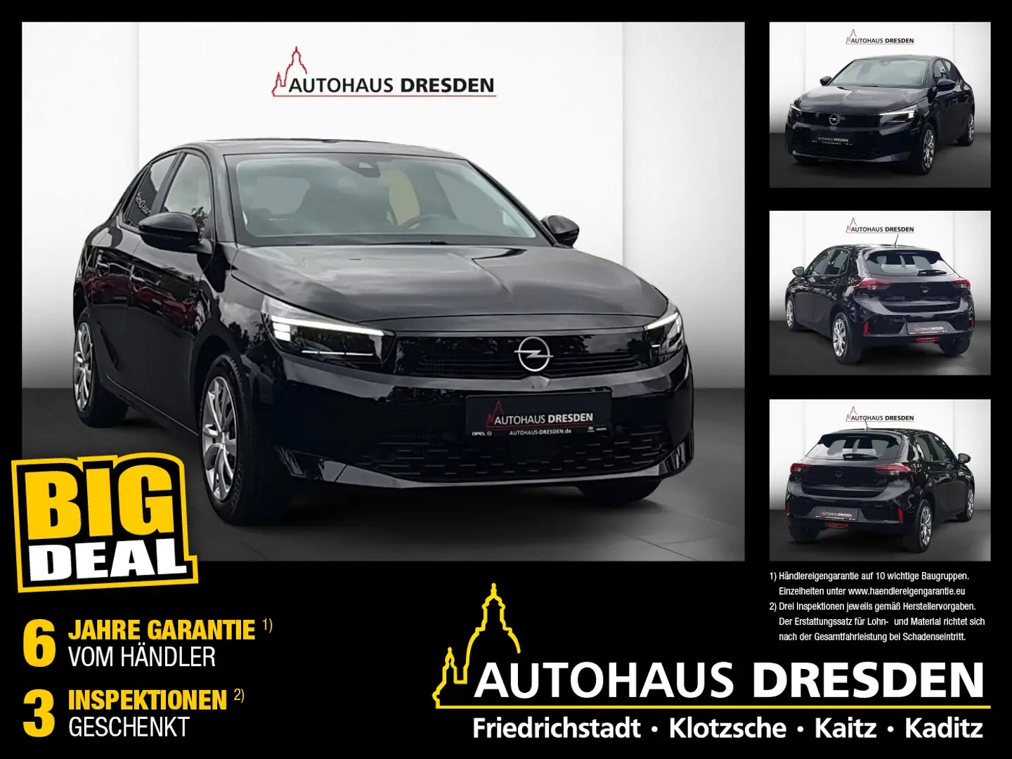 Opel Corsa F 1.2 Turbo Edition *LED*DAB*SHZ*KLIMA*PDC* Zwart - 1