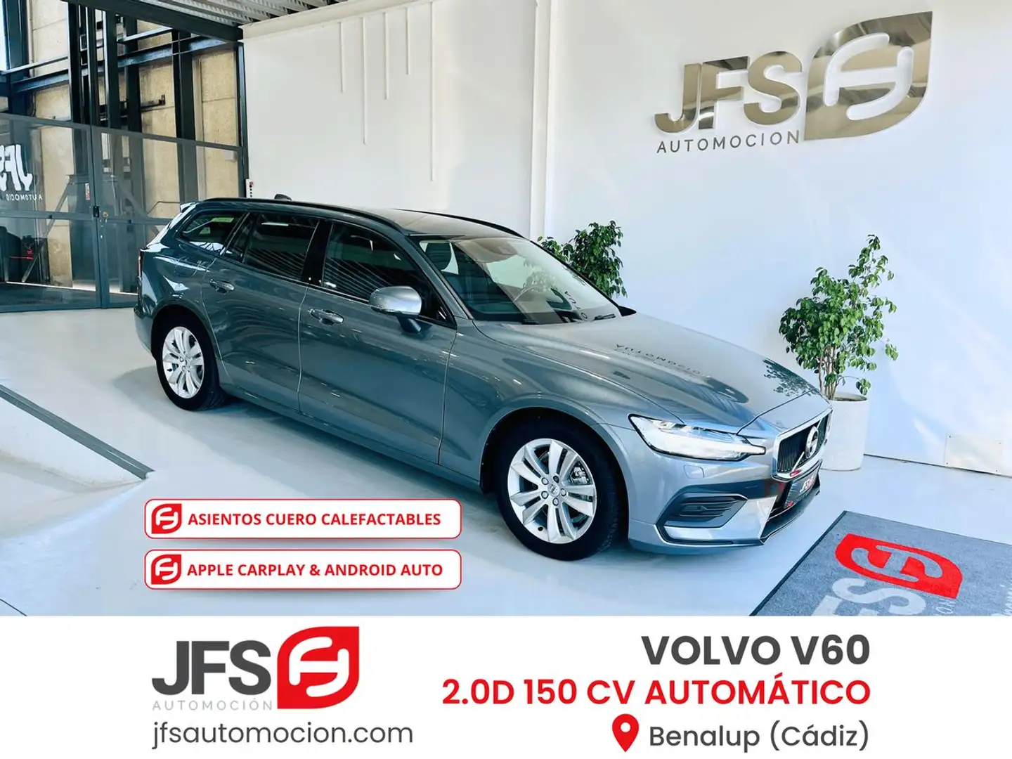 Volvo V60 D3 Momentum Aut. 150 Gris - 1