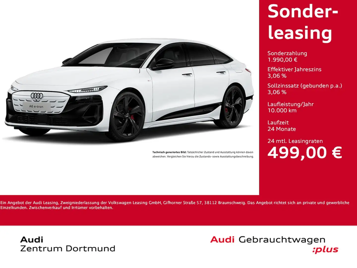 Audi A6 e-tron Sportback S LINE B&O AHK 360°CAM LM21 Weiß - 1