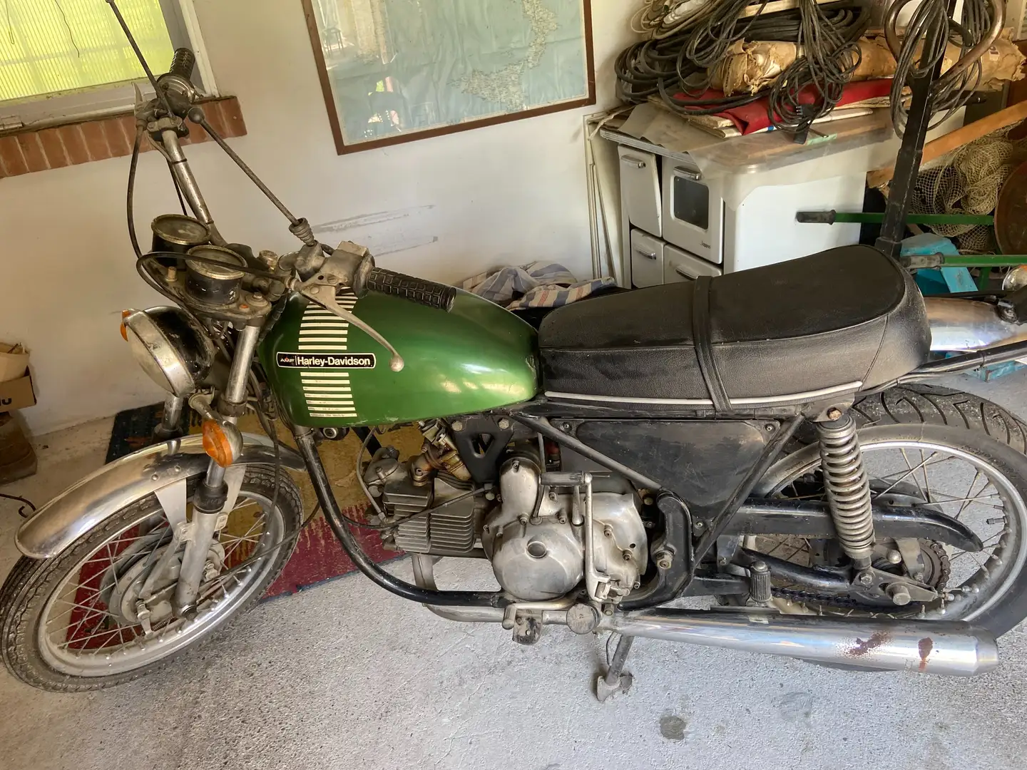 Aermacchi 350 Sprint Harly Davidson Zielony - 1