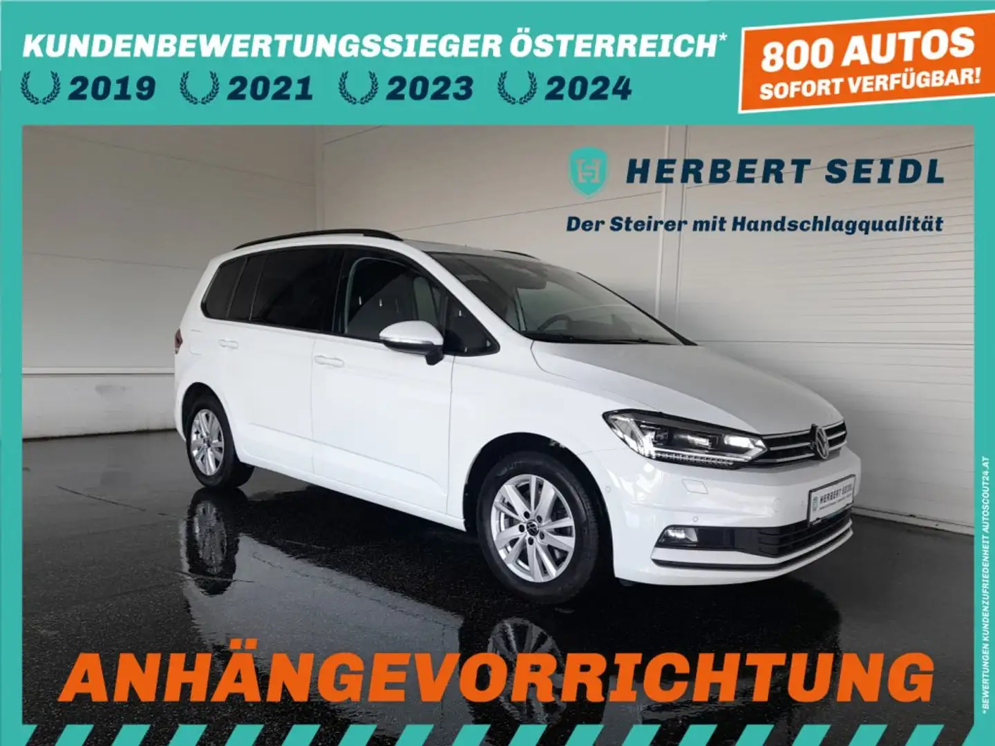 Volkswagen Touran SKY 2,0 TDI DSG *STANDHZG / SKY / LED & FERNLICHTASSIST / NAVI / AHV & KAMERA / ACC / E-KLAPPE* Weiß - 1