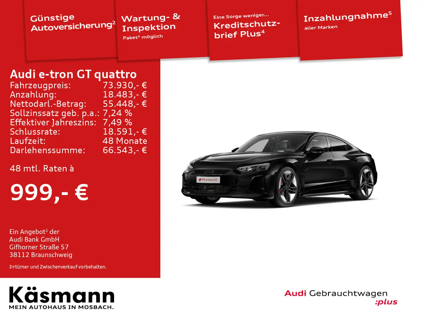 Audi e-tron GT e-tron GT RS quattro MATRIX HUD ALLRADL 360° Grau - 1