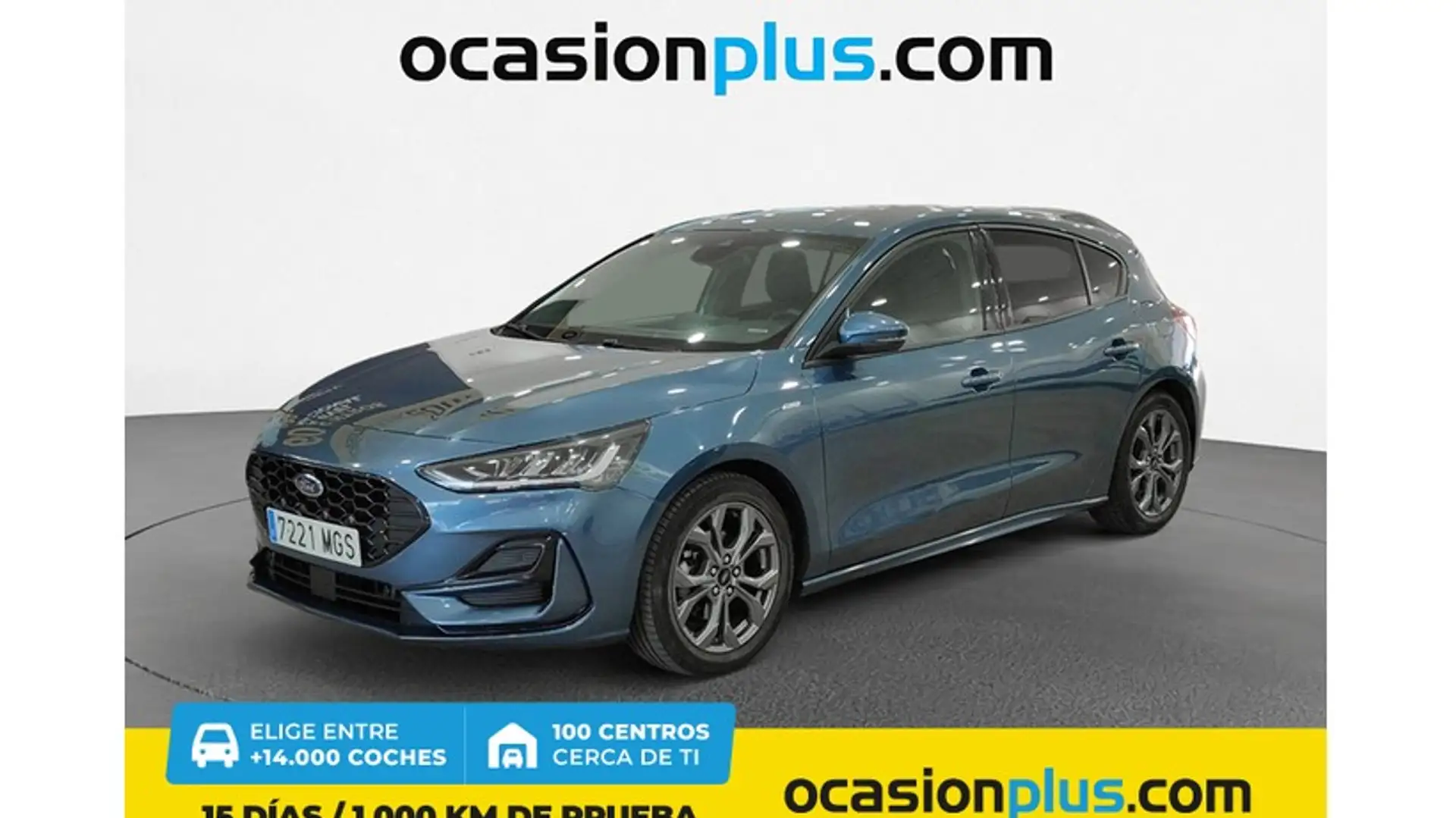 Ford Focus 1.0 Ecoboost MHEV ST-Line 155 Bleu - 1