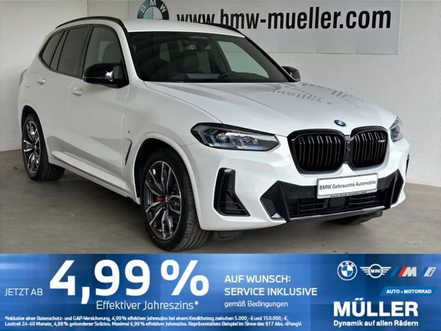 BMW X3 M 40d SAG AHK/LASER/HUD/AKUSTIK/hk/GALV/360CAM Blanc - 1