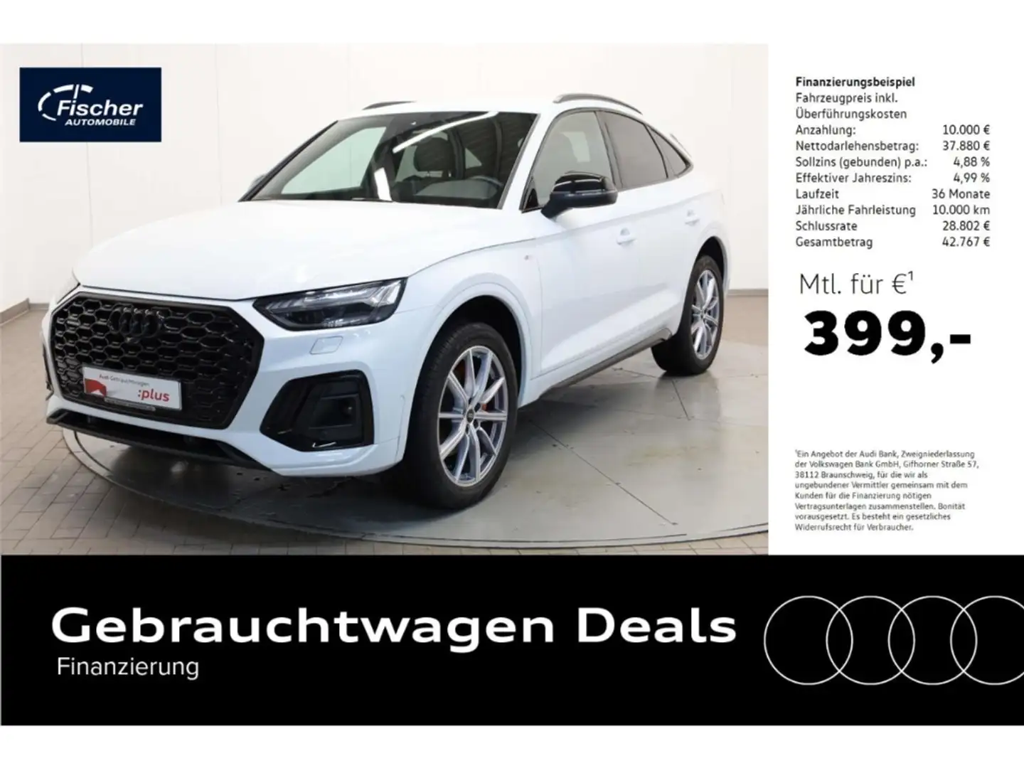 Audi Q5 Sportback 40 TDI quattro S-Line Weiß - 1