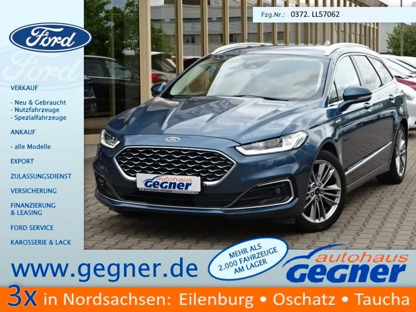Ford Mondeo Turnier 187PS Hybrid CVT Vignale Leder Blau - 1