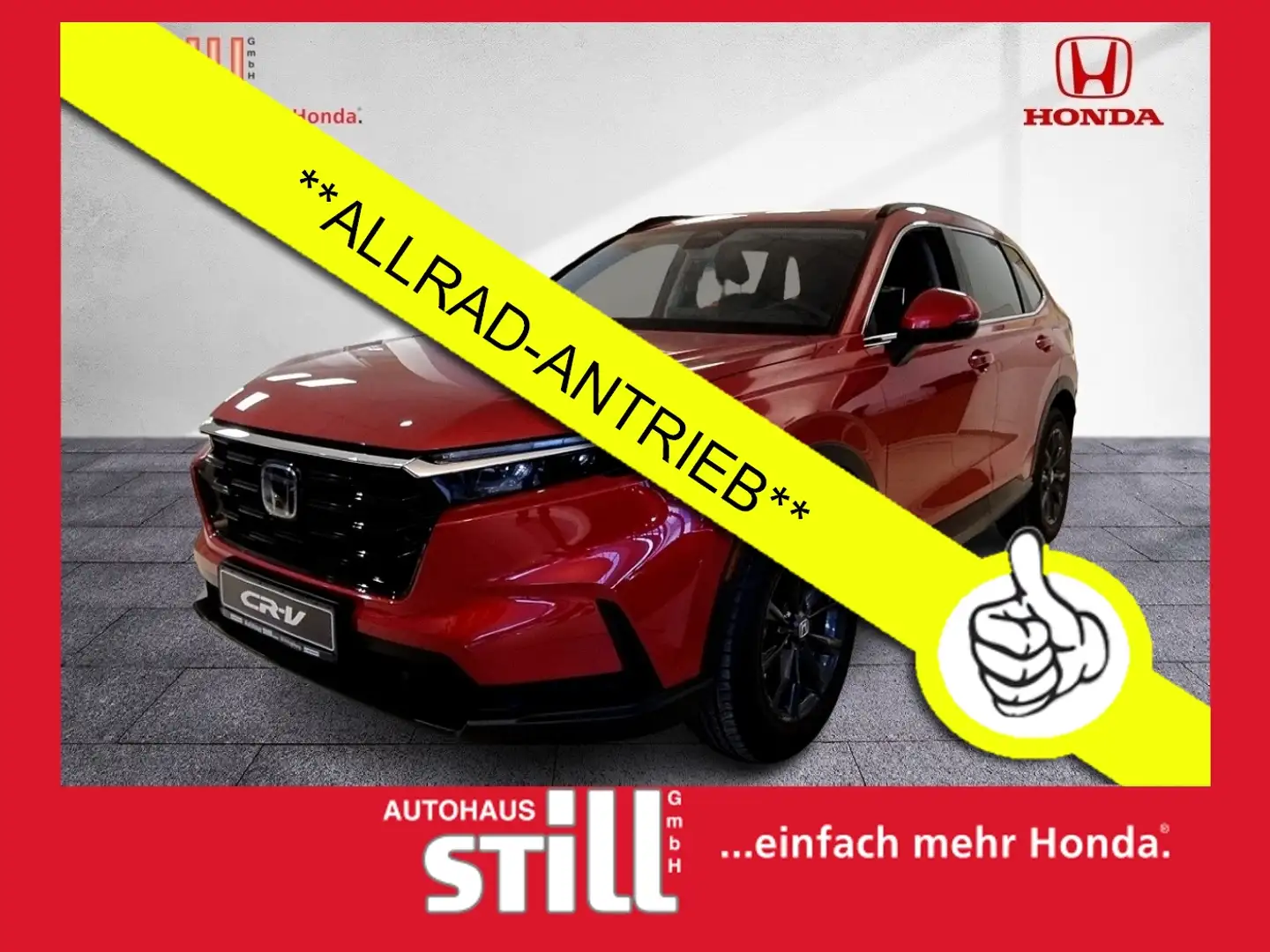 Honda CR-V 2.0 i e:HEV Elegance AWD Navi* Leder* Pano* Rood - 1
