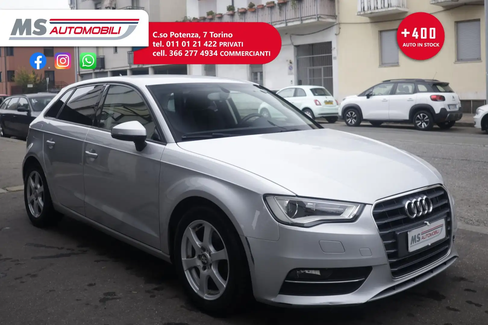 Audi A3 Audi A3 2.0 TDI Ambiente Navi Unicoproprietario Zilver - 1