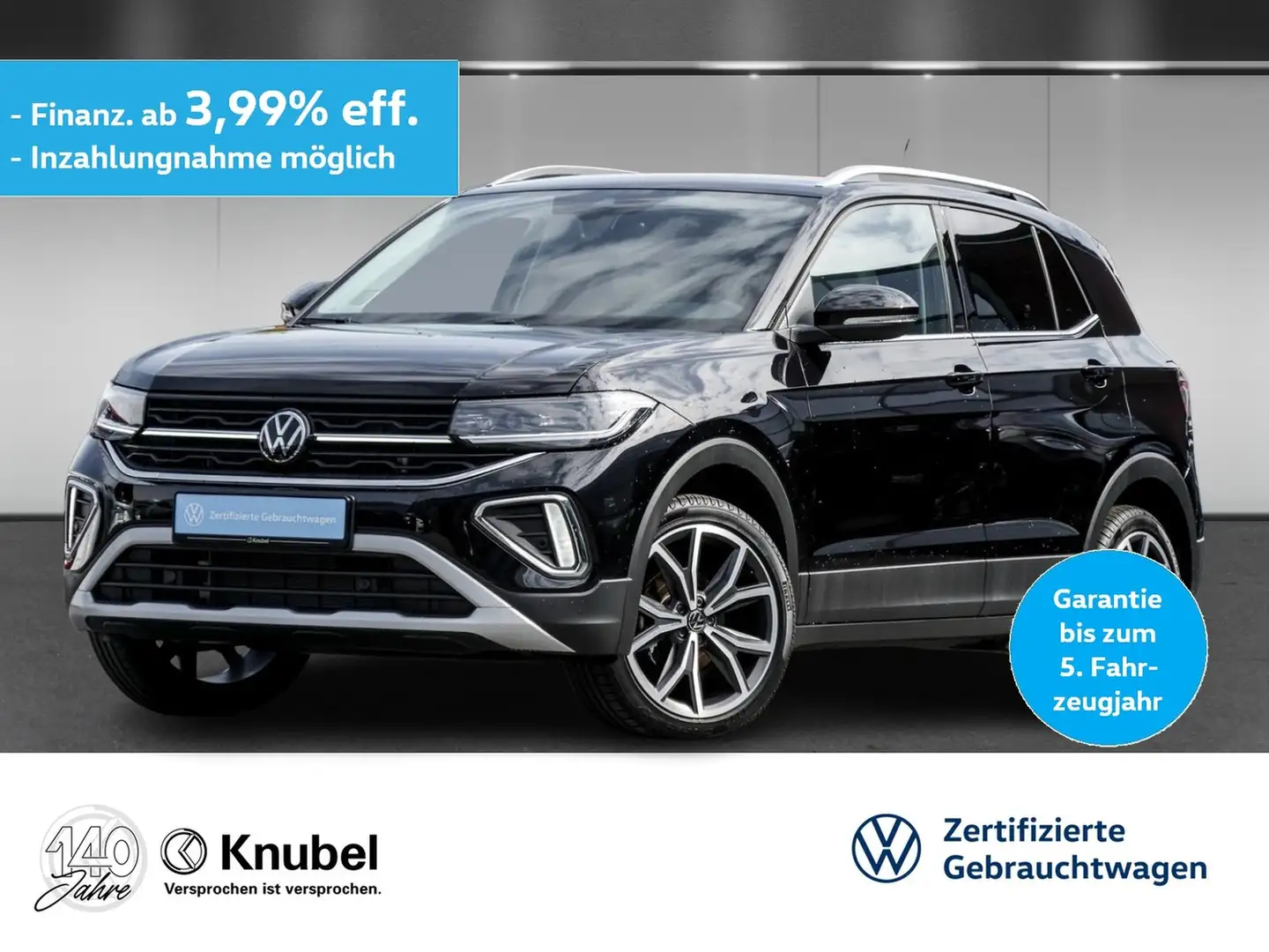 Volkswagen T-Cross Style 1.5 TSI DSG IQ.Light Navi AHK 18" TravelAss. Schwarz - 1