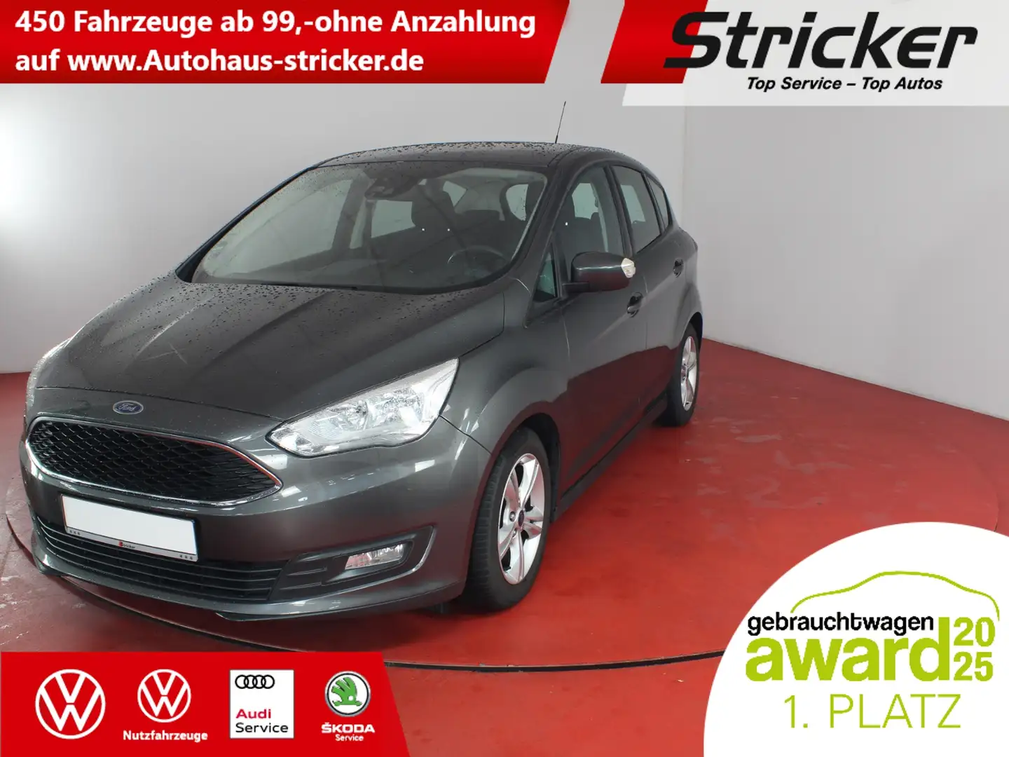 Ford C-Max 1.0 EcoBoost TÜV bis 04.2027 Navi Einparkhilfe Grau - 1