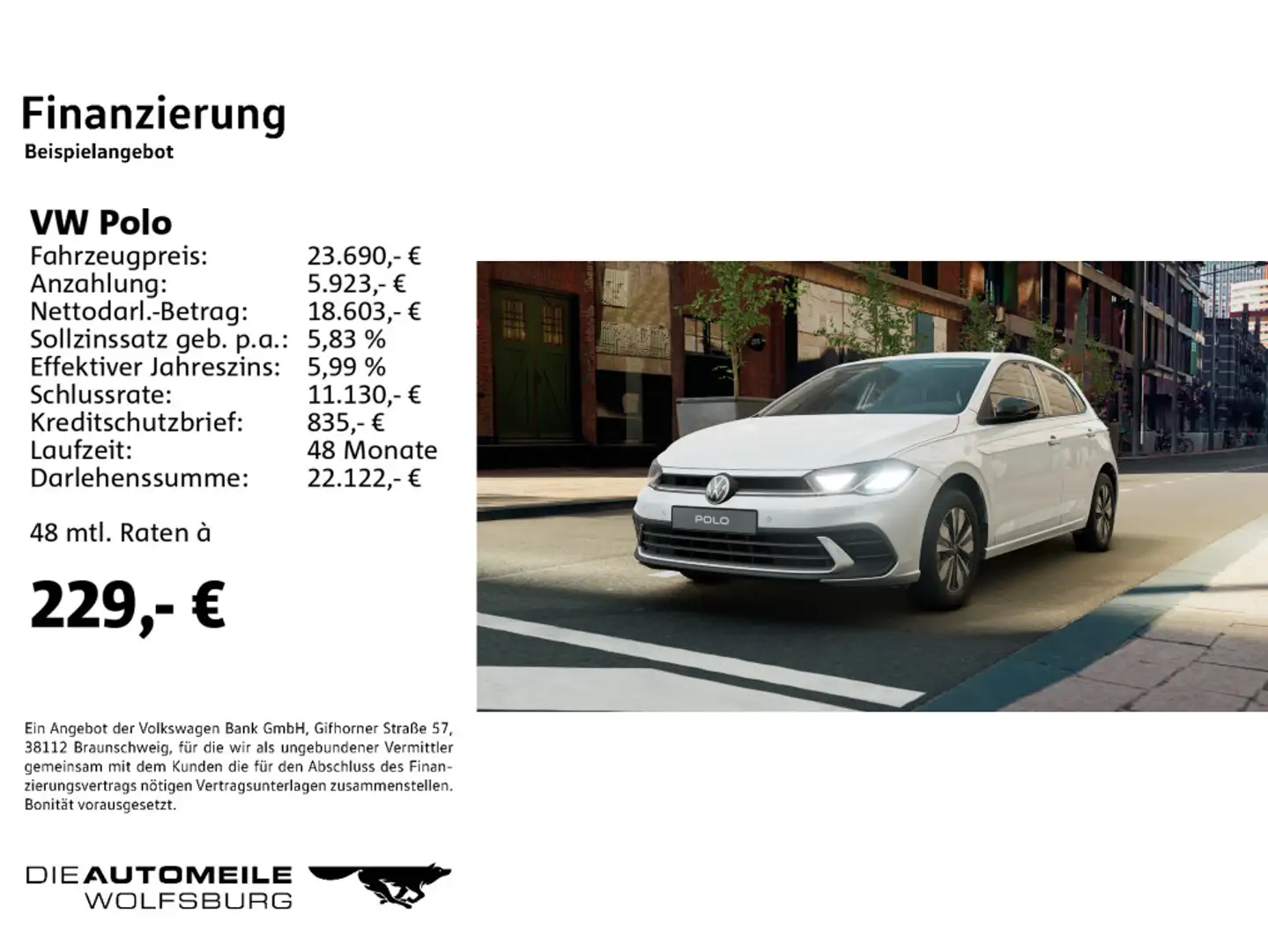 Volkswagen Polo VI 1.0 TSI OPF GOAL Weiß - 2