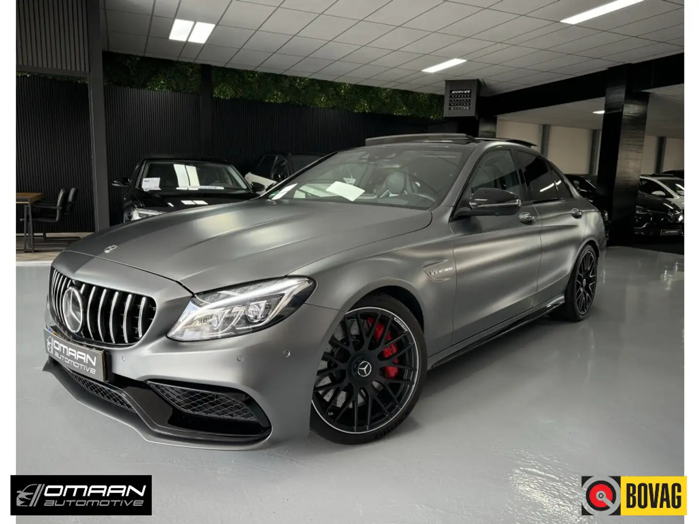 Mercedes-Benz C-klasse C63S AMG 510PK PANO HUD 2017 Grau - 1