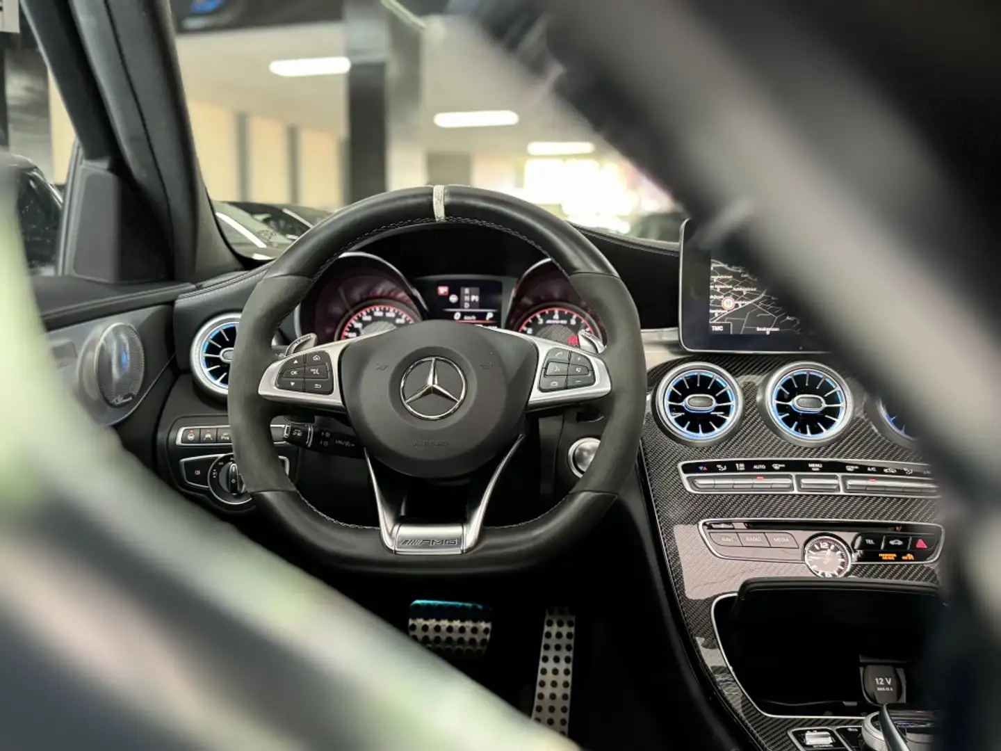 Mercedes-Benz C-klasse C63S AMG 510PK PANO HUD 2017 Grau - 2