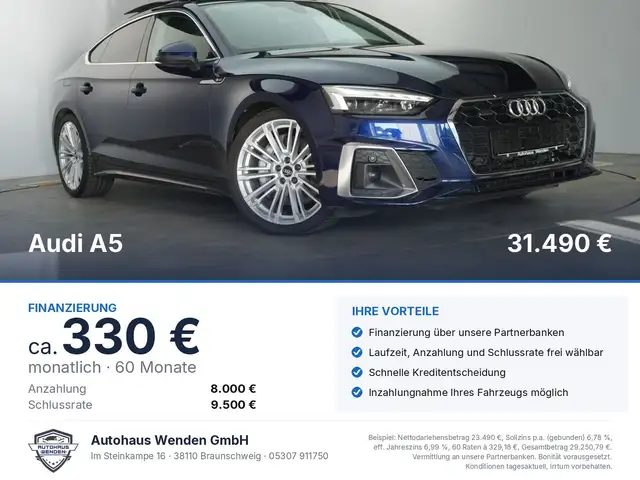 2022 Audi A5 in Blue for sale