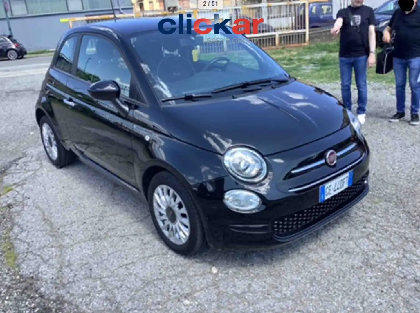 Fiat 500 FIAT 500 1.0 70cv Ibrido Lounge Nero - 2