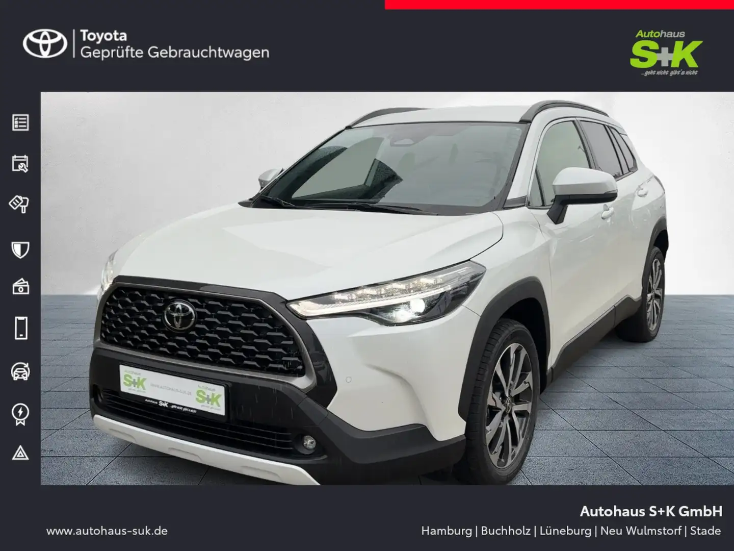 Toyota Corolla Cross 1,8 Hybrid Team D 4x2*Carplay*R-Kamera*** Wit - 1