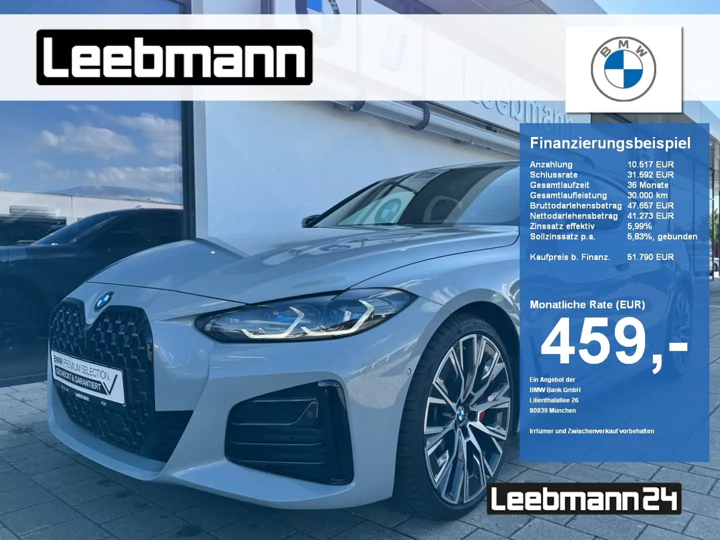 BMW 440 Mi xDrive Gran Coupe M-Pro 2 JAHRE GARANTIE Серый - 1